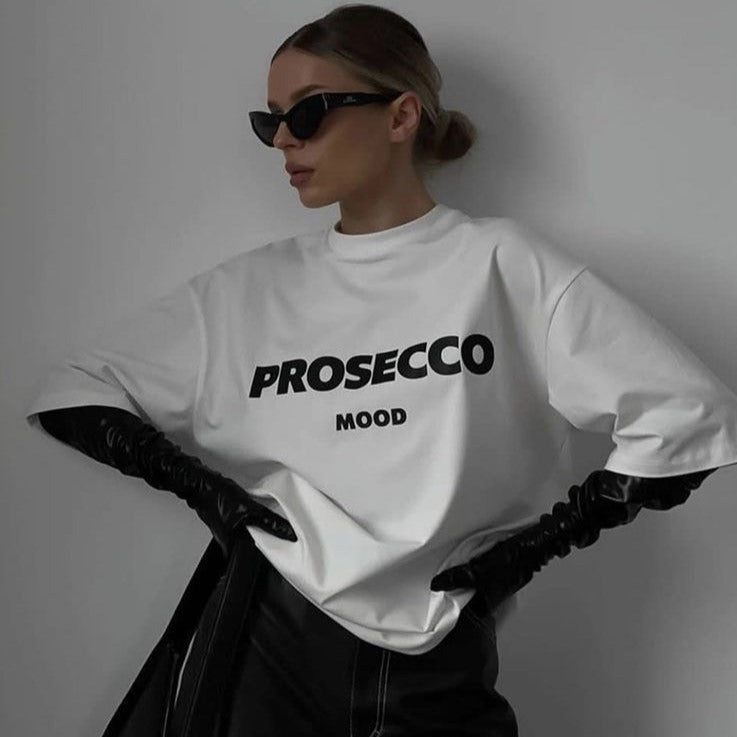 Prosecco | Oversize Saf Pamuklu Gömlek