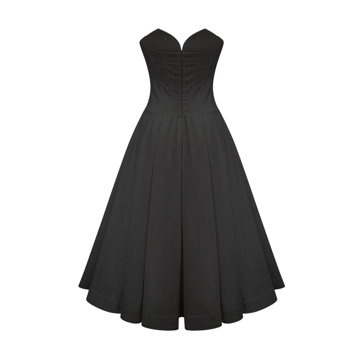 Katherine straplez korse midi elbise