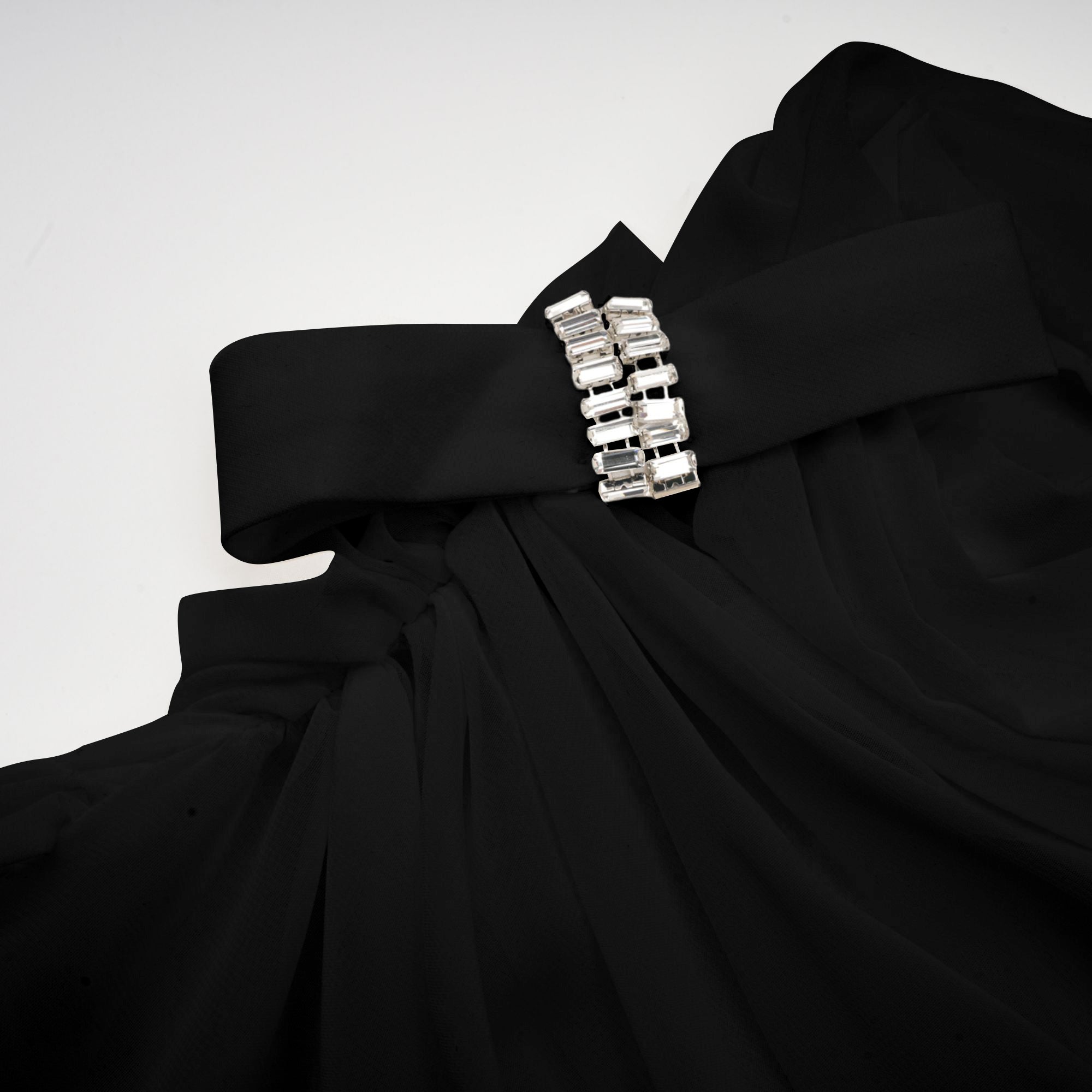 Andrea Asimetrik Tül Bluz ve Etek Takım