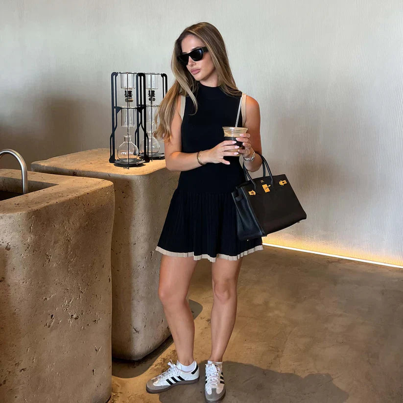 Nina Ribanalı Mini Elbise