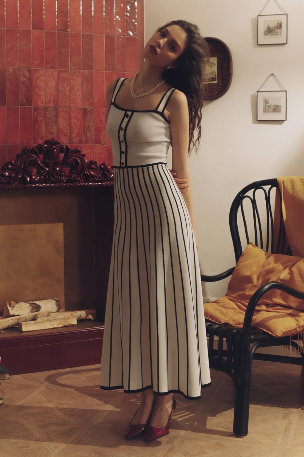 Pag Örgü Midi Elbise