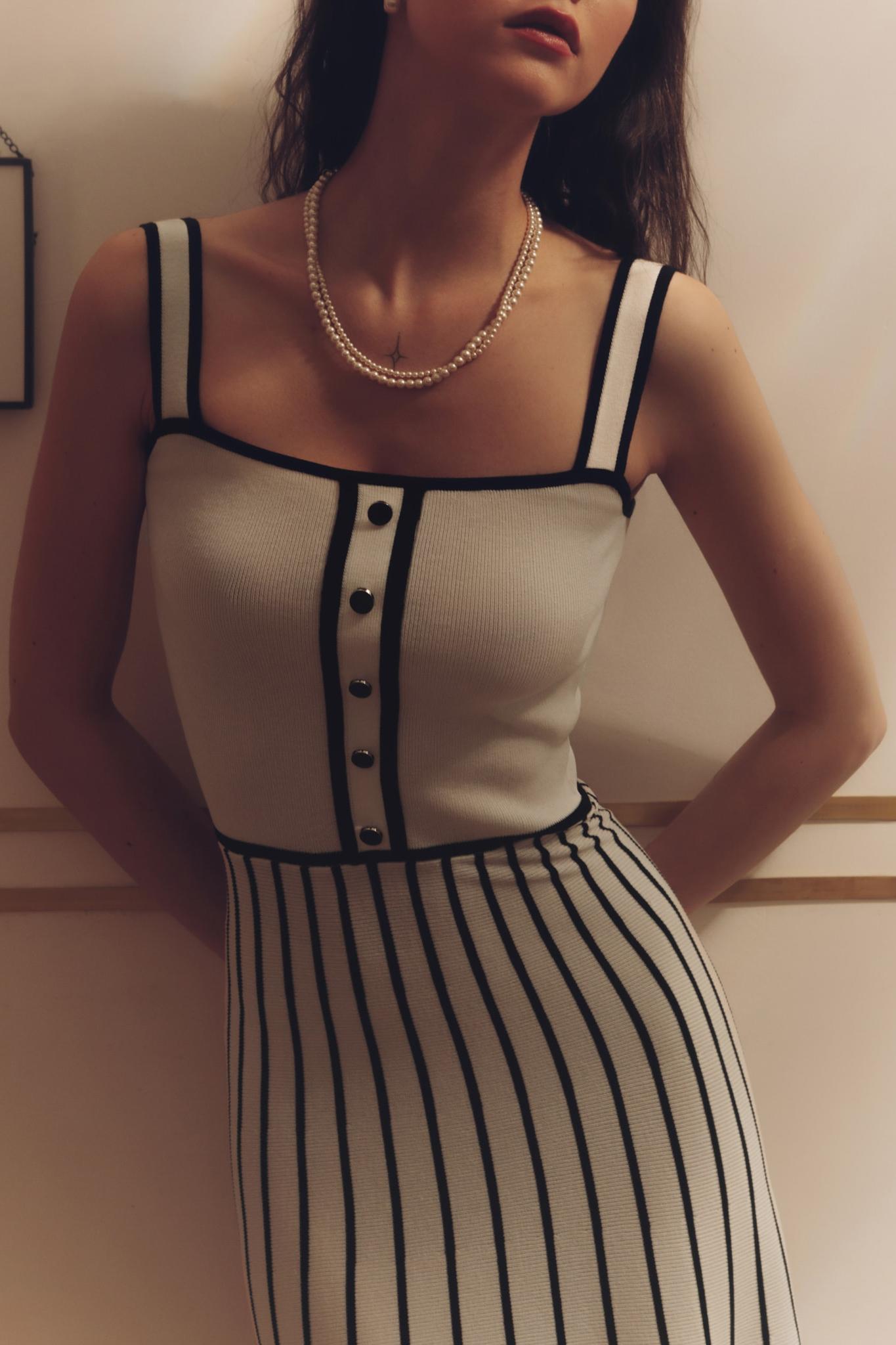 Pag Örgü Midi Elbise