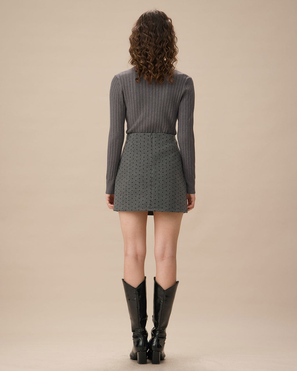 Gri V Yaka Tek Düğmeli Hırka