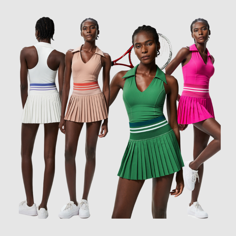 Pileli Etekli Atletik Tenis Üstü Takımı