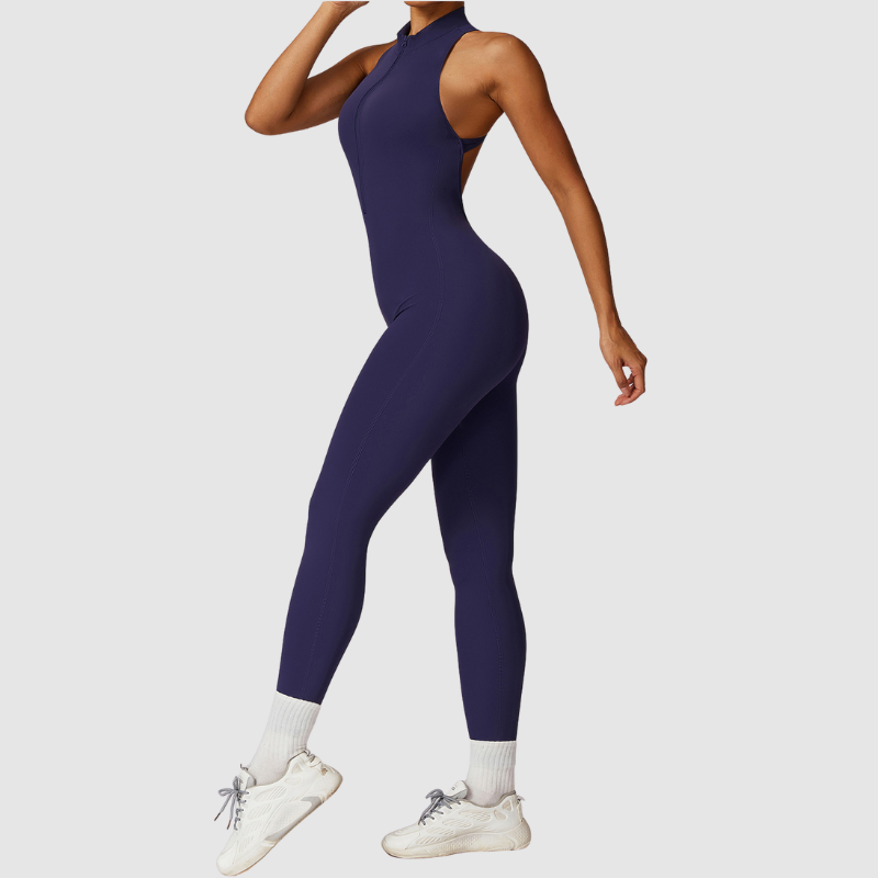 Kolsuz Yüksek Yakalı Bodysuit Tulum