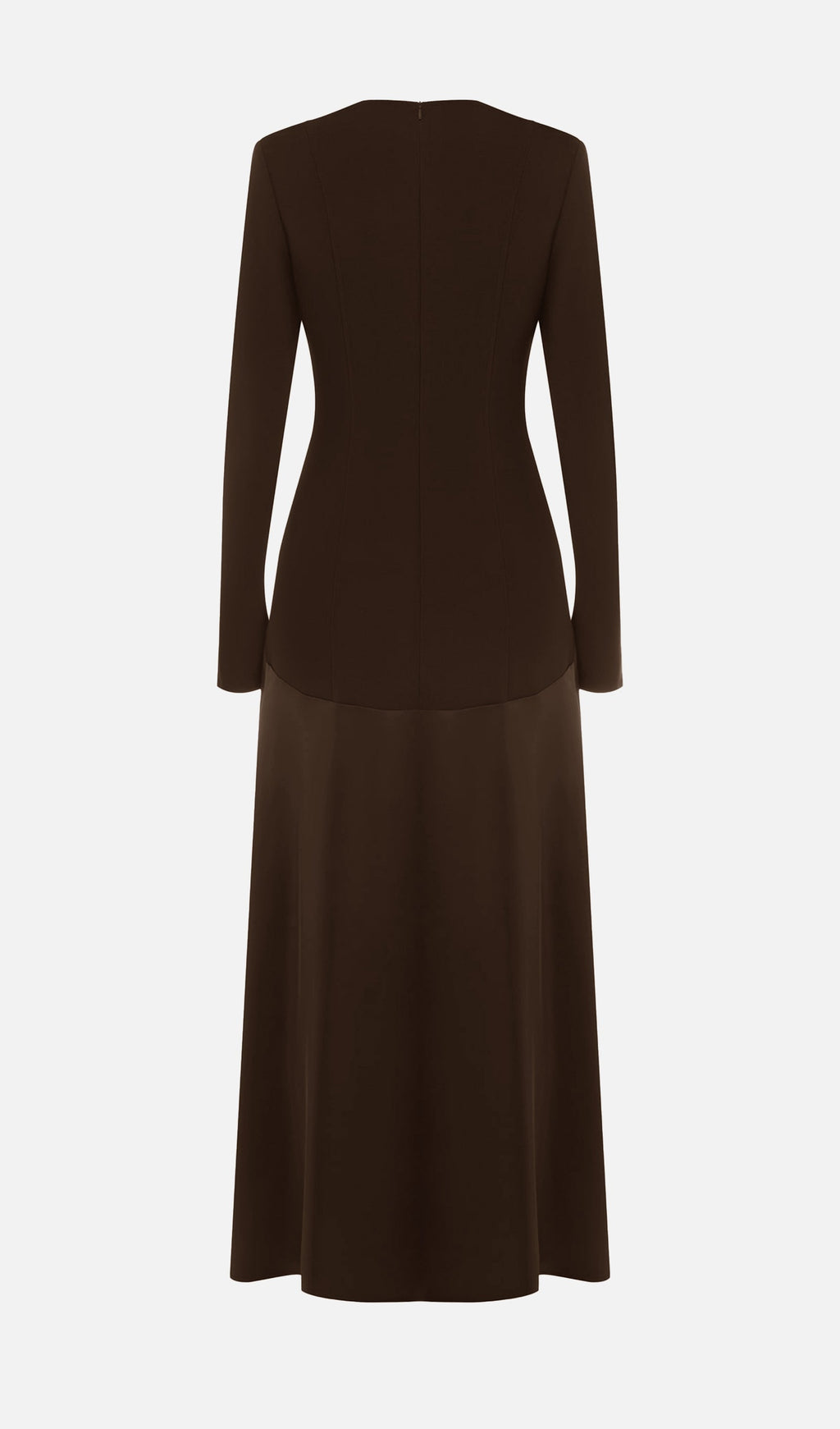 Örme Saten Uzun Elbise