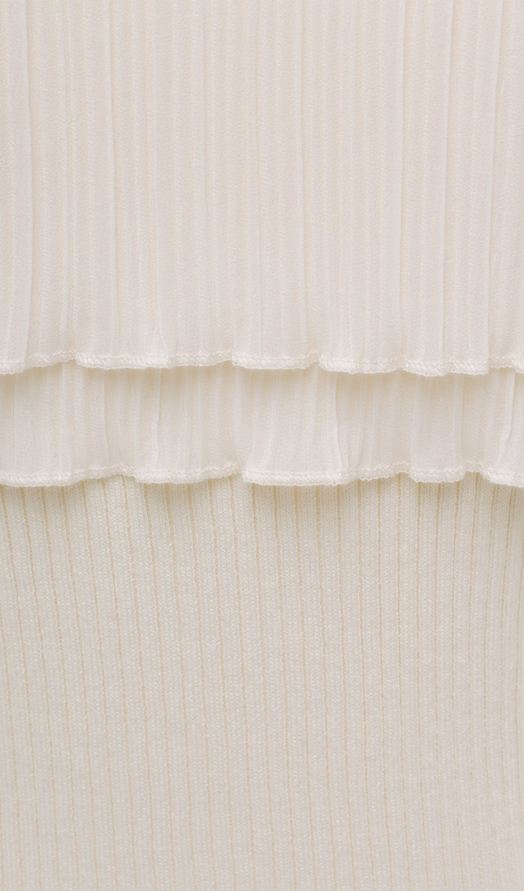 Flier Starplez Fırfır Düğme Detay Üst - Krem