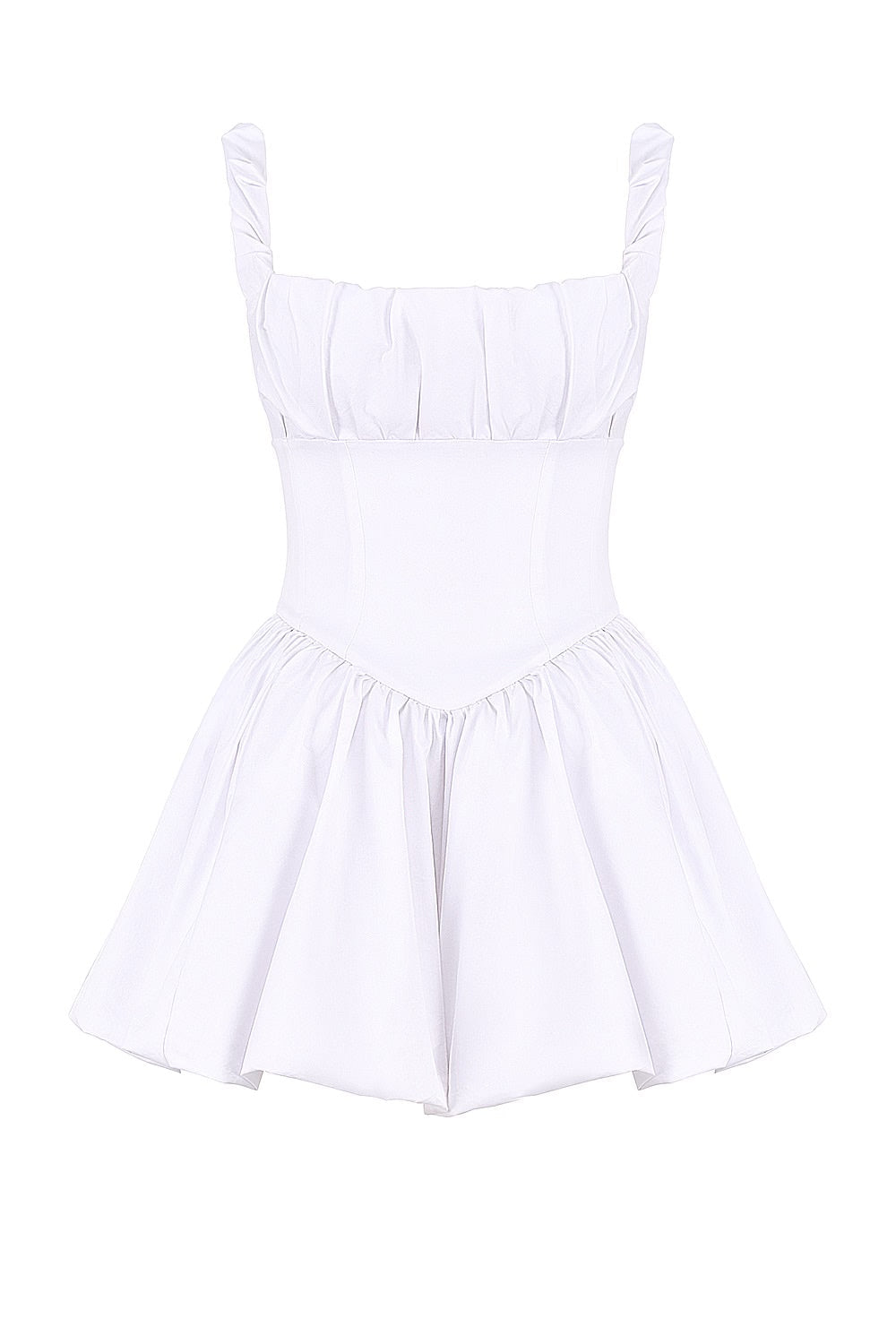 Mara Bel Oturmalı Puf Mini Elbise