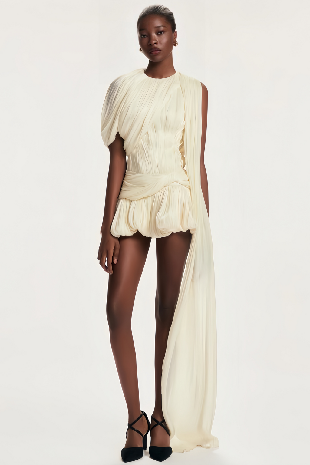 Cyrielle Fırfırlı Mini Elbise