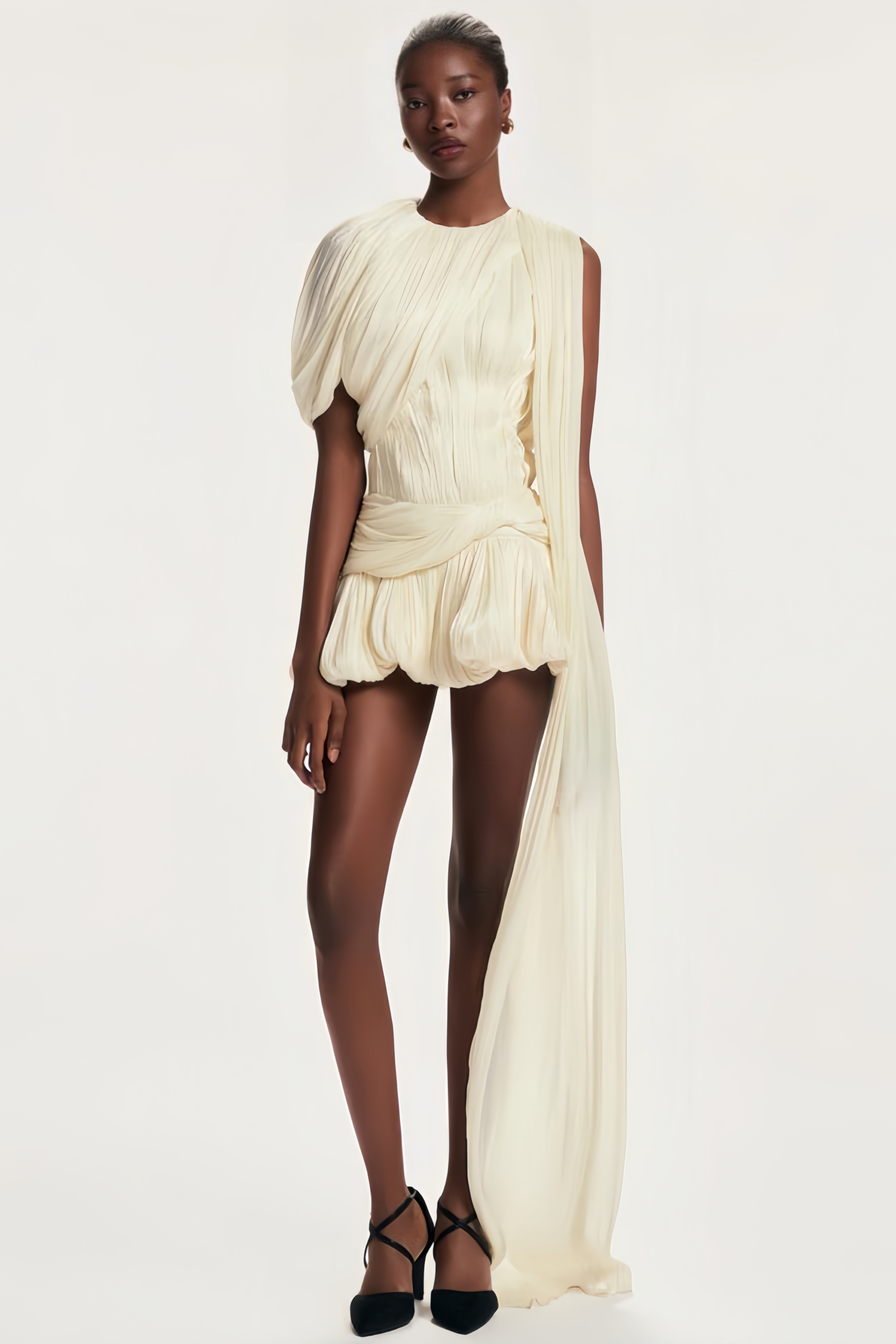 Cyrielle Fırfırlı Mini Elbise