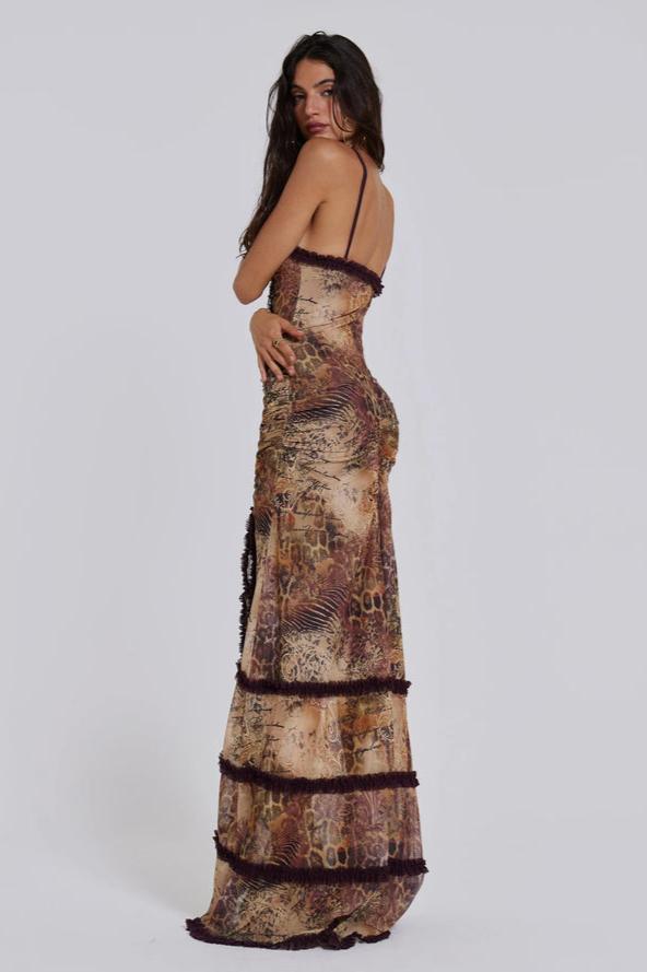 Alondra Cutout Transparan Elbise