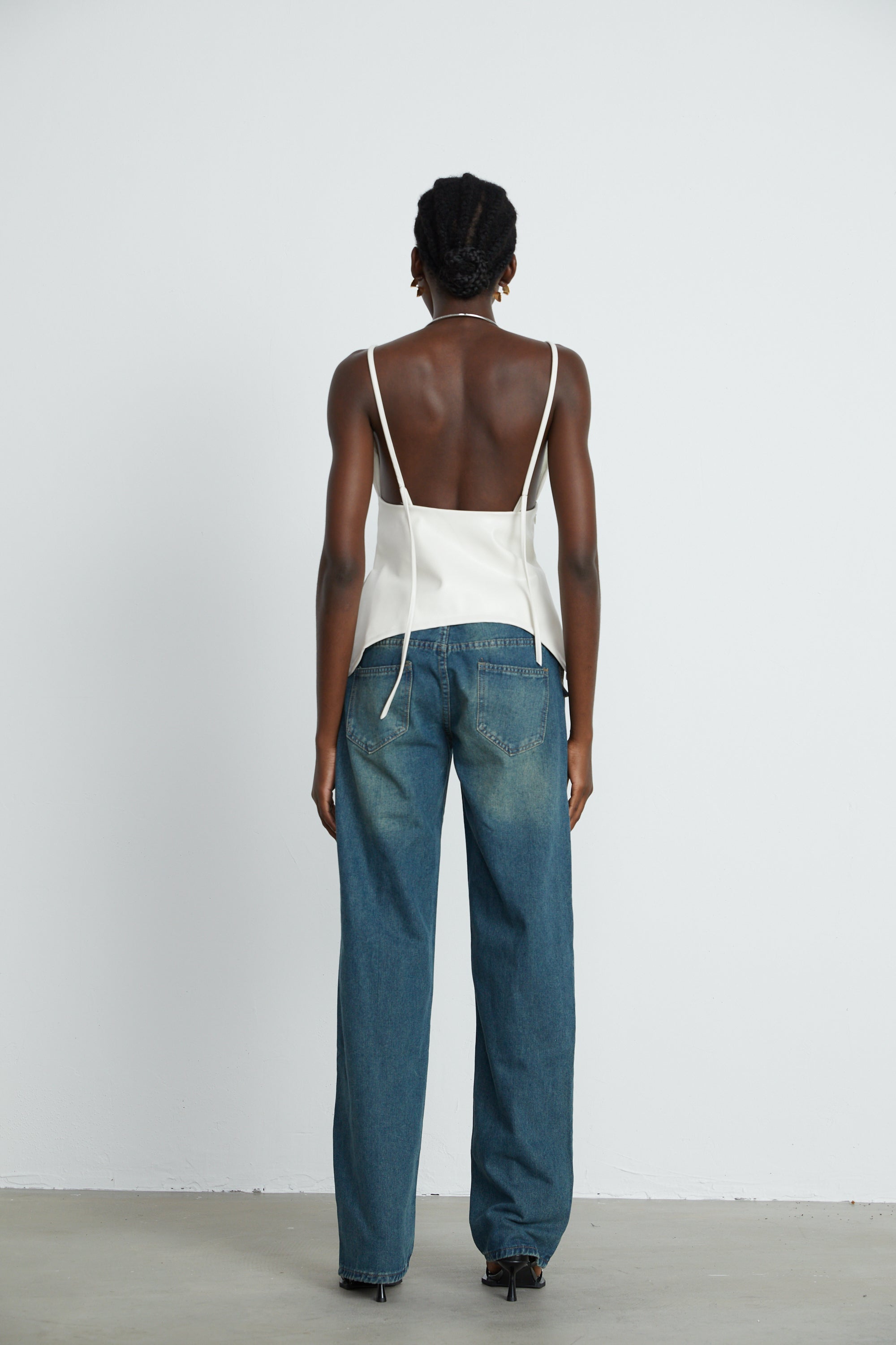 Giada Bağcıklı Kesim Kot Pantolon