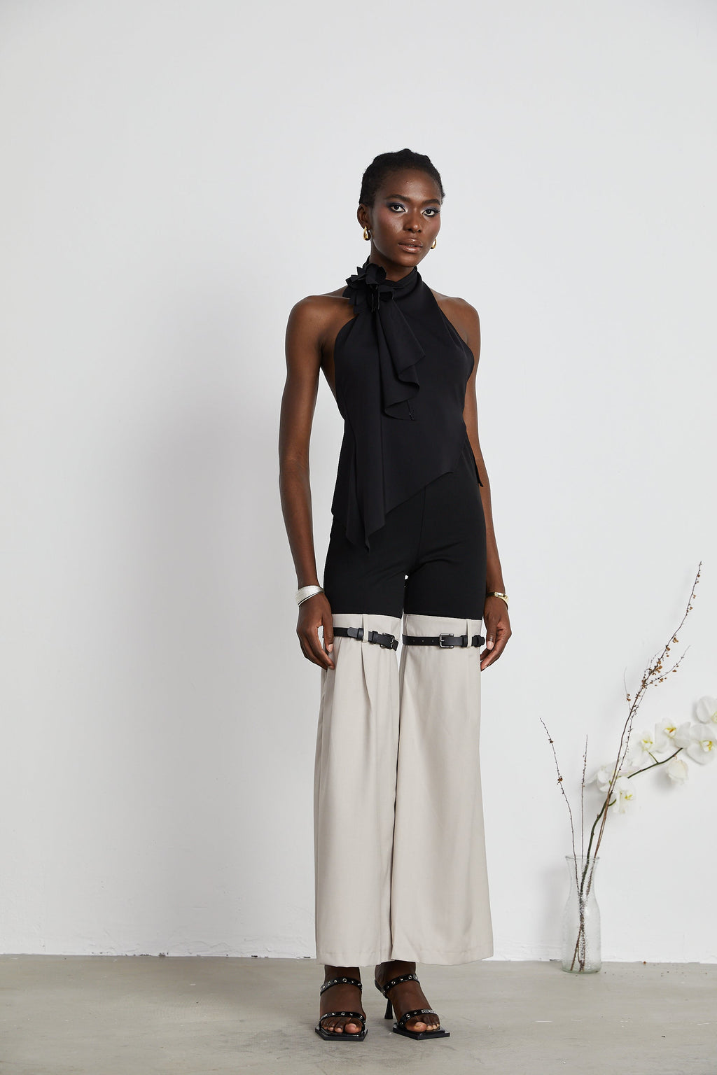 Éliane İki Renkli Kloş Pantolon