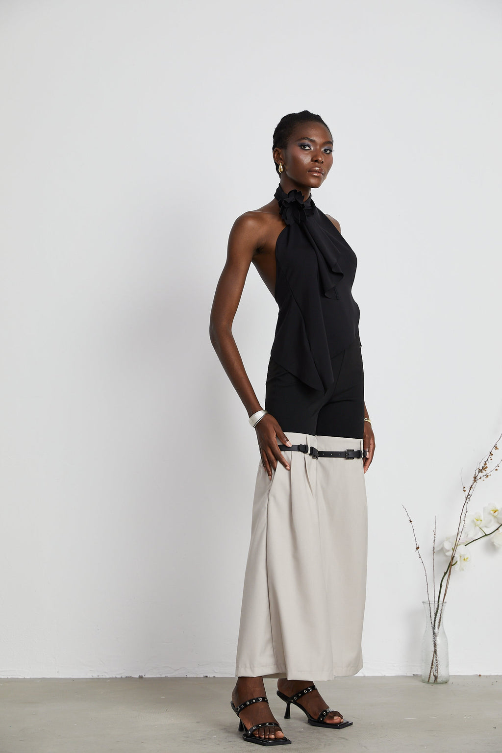 Éliane İki Renkli Kloş Pantolon