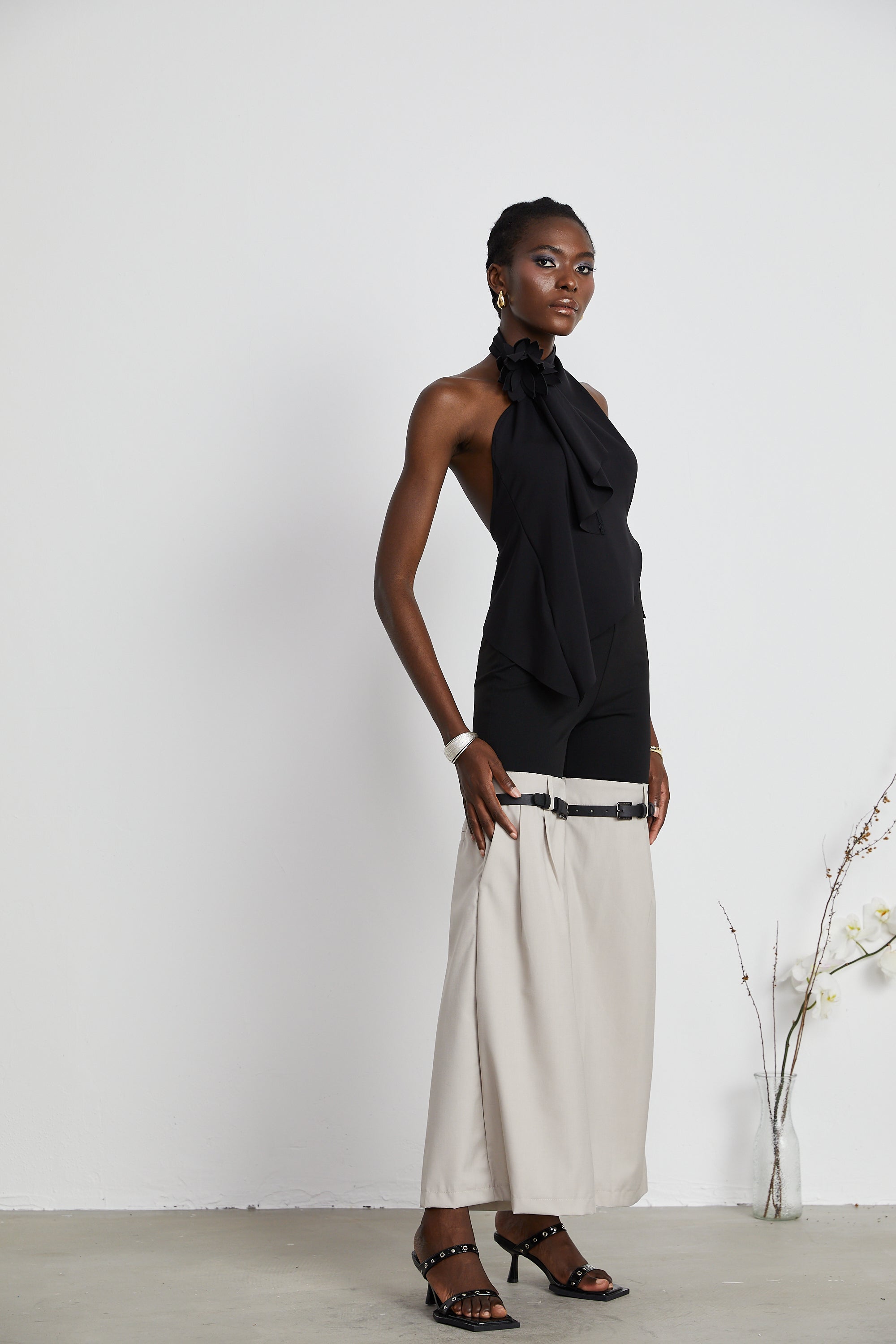 Éliane İki Renkli Kloş Pantolon