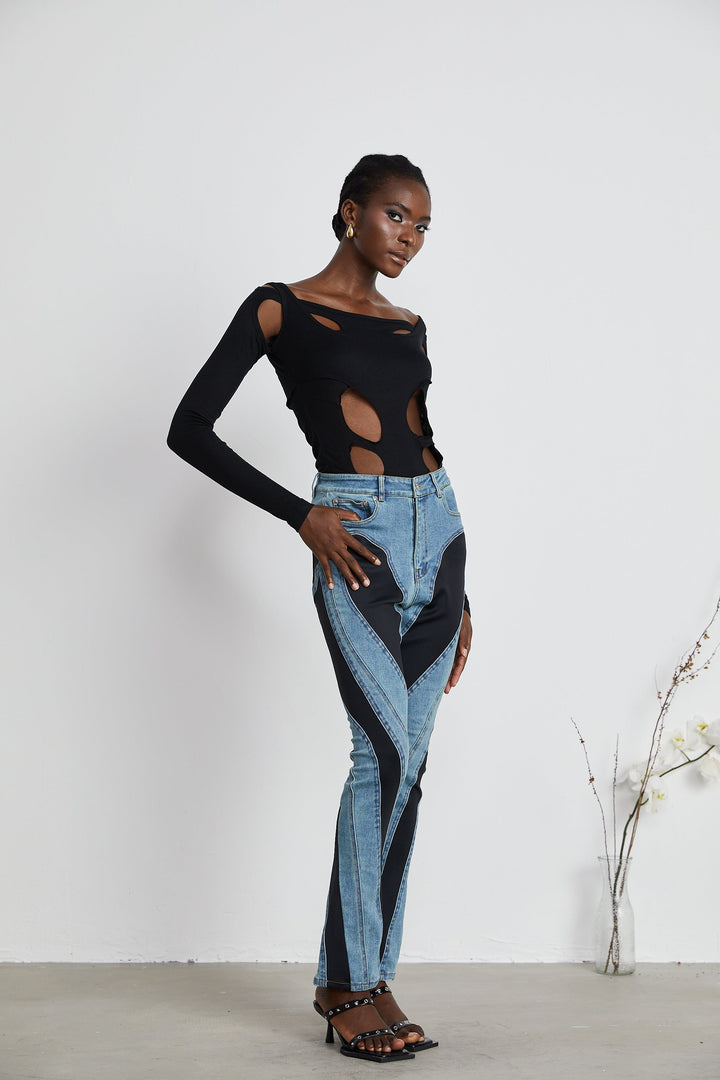 Noémie Spiral Panelli Jean Pantolon