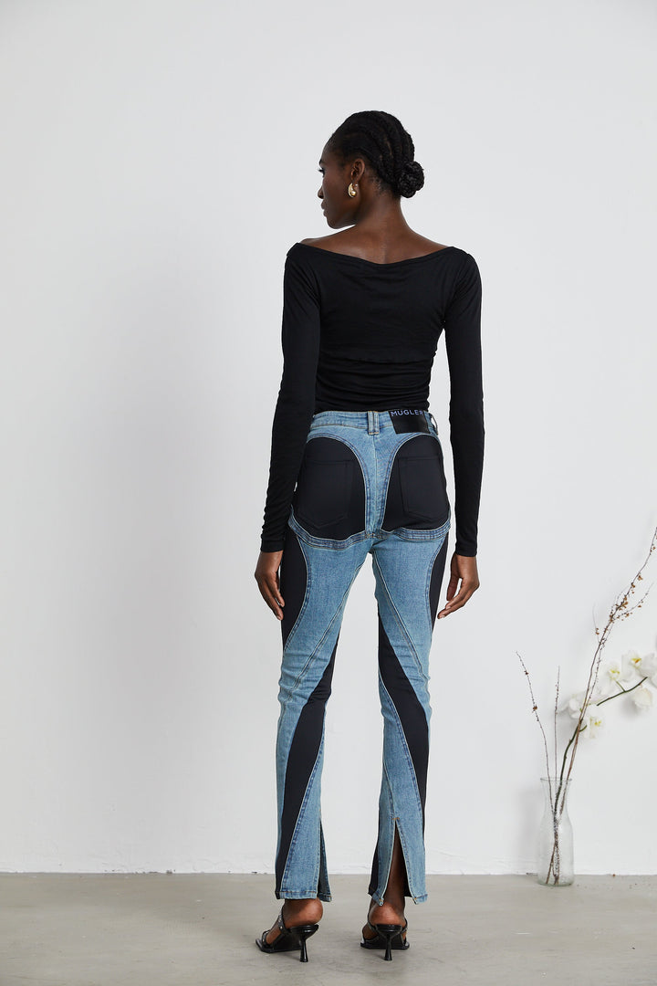 Noémie Spiral Panelli Skinny Jean Pantolon