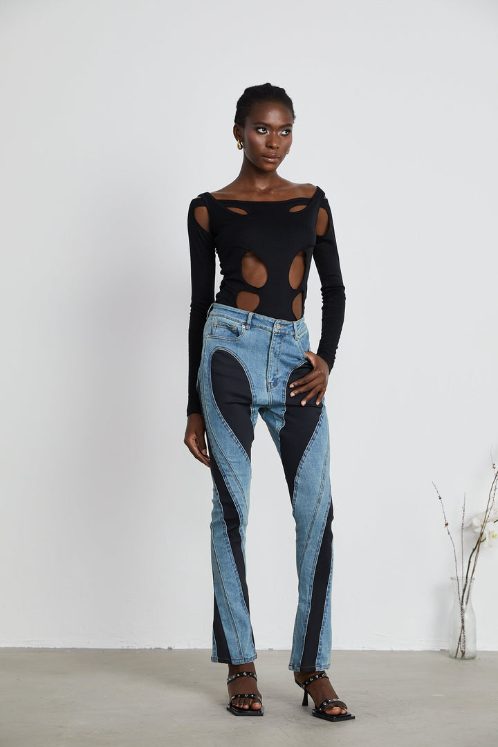 Noémie Spiral Panelli Jean Pantolon