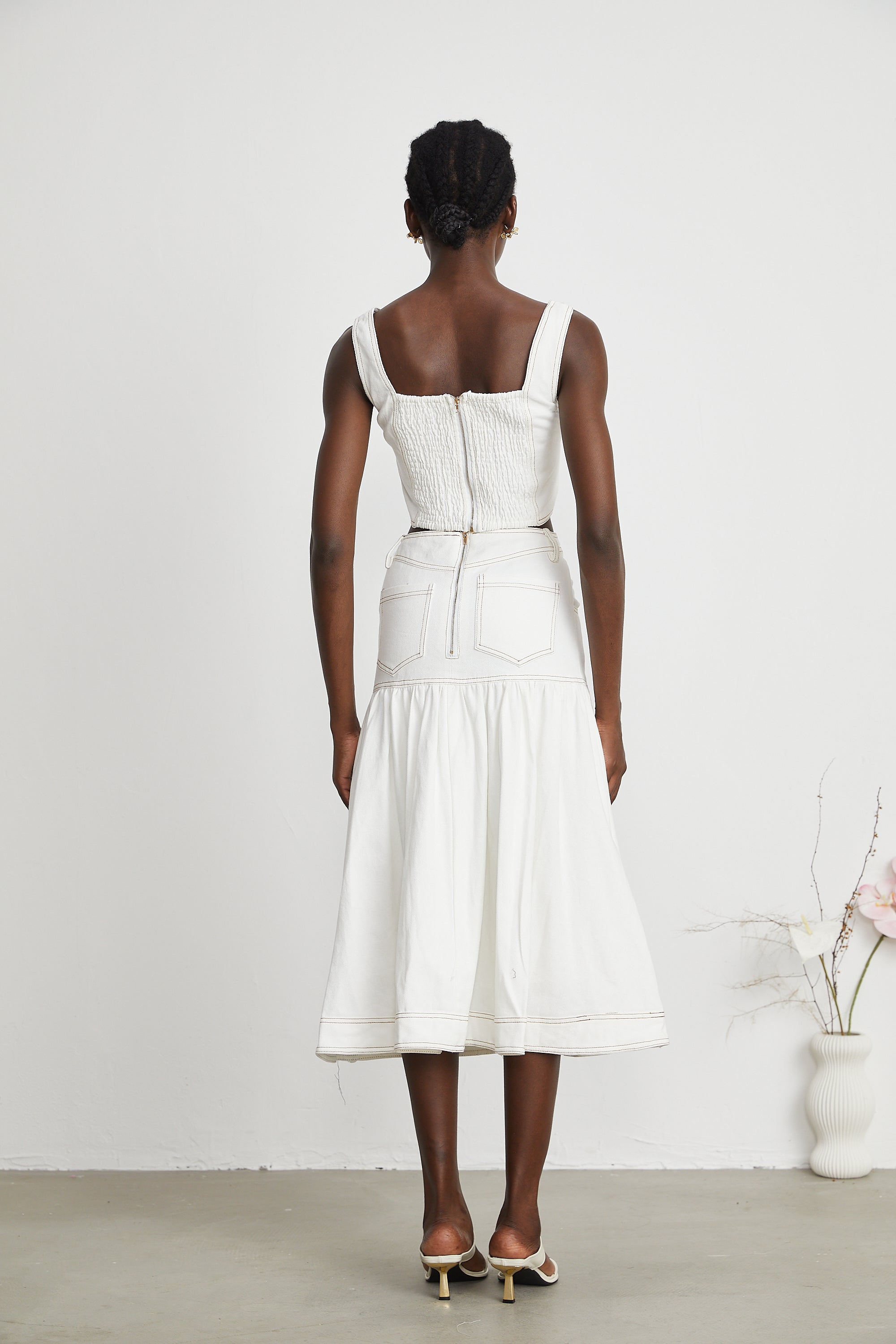 Brielle Denim Üst Ve Etek Eşleştirme Seti