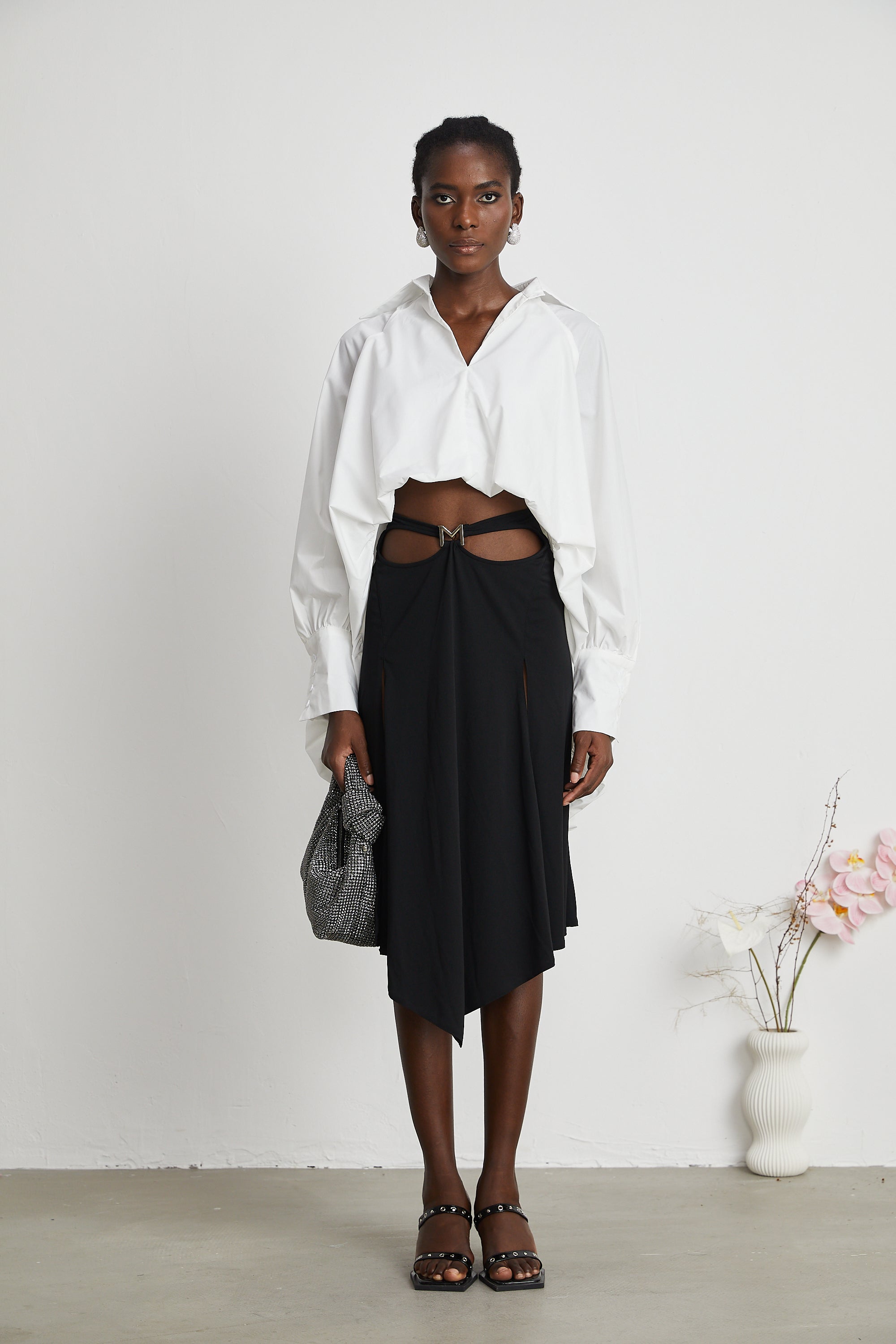 Marion Yüksek-Düşük Kabarık Gömlek