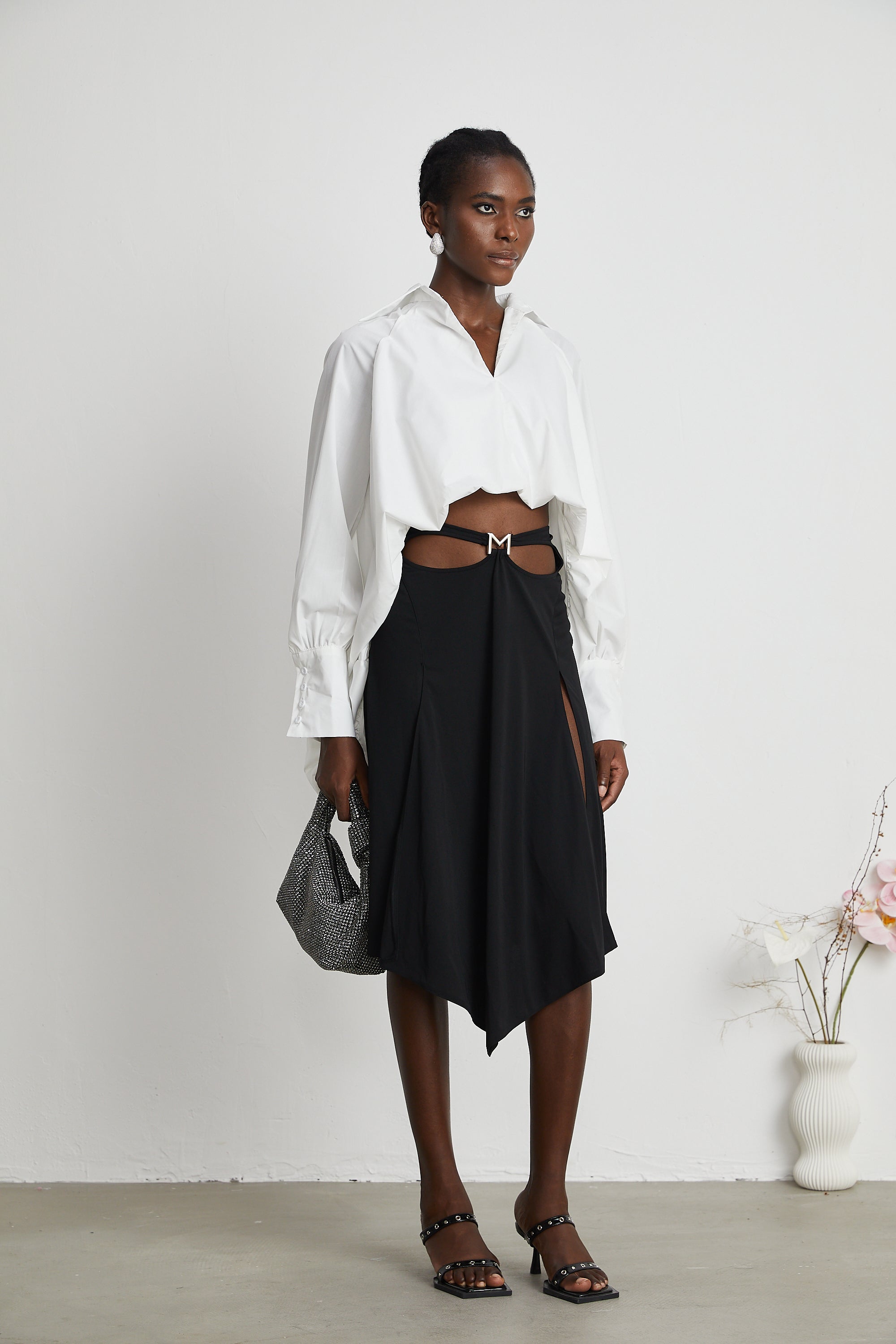 Marion Yüksek-Düşük Kabarık Gömlek