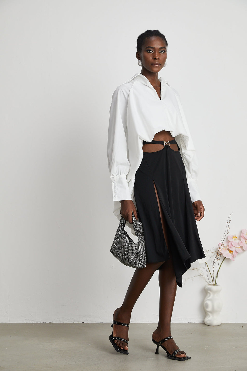 Marion Yüksek-Düşük Kabarık Gömlek