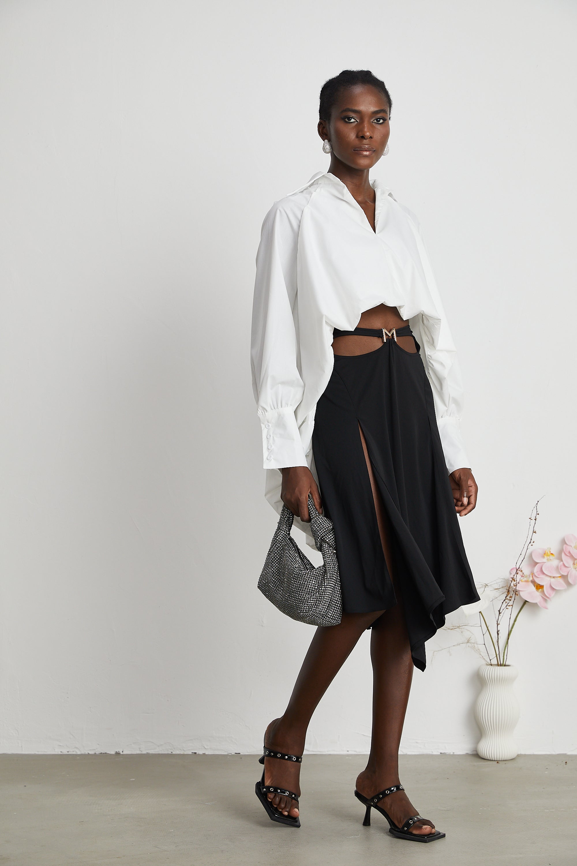 Marion Yüksek-Düşük Kabarık Gömlek