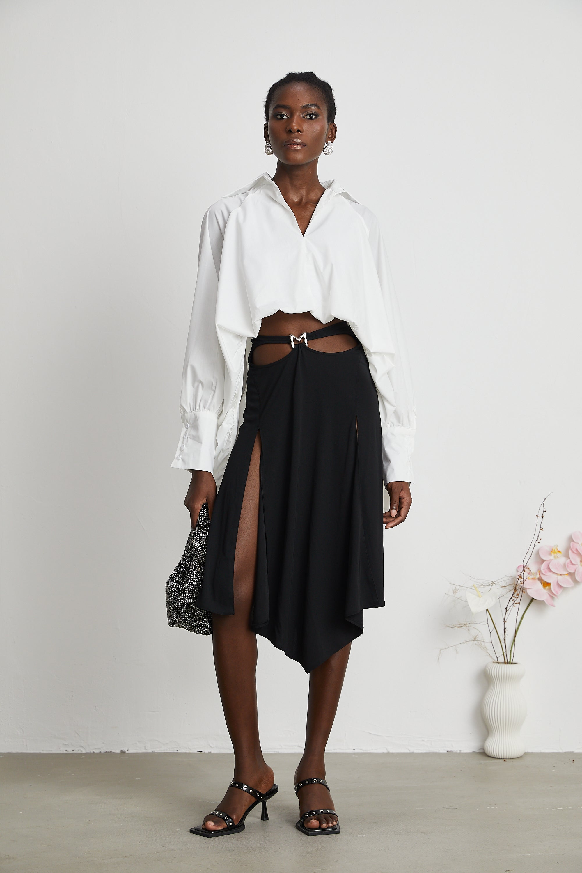 Marion Yüksek-Düşük Kabarık Gömlek