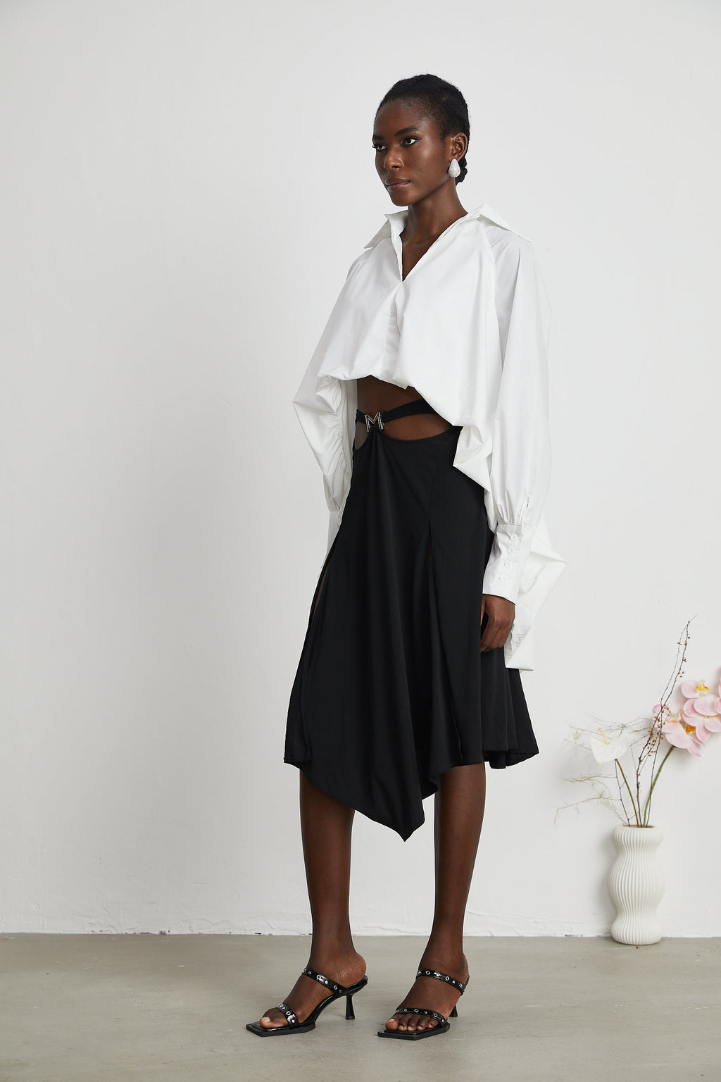 Marion Yüksek-Düşük Kabarık Gömlek