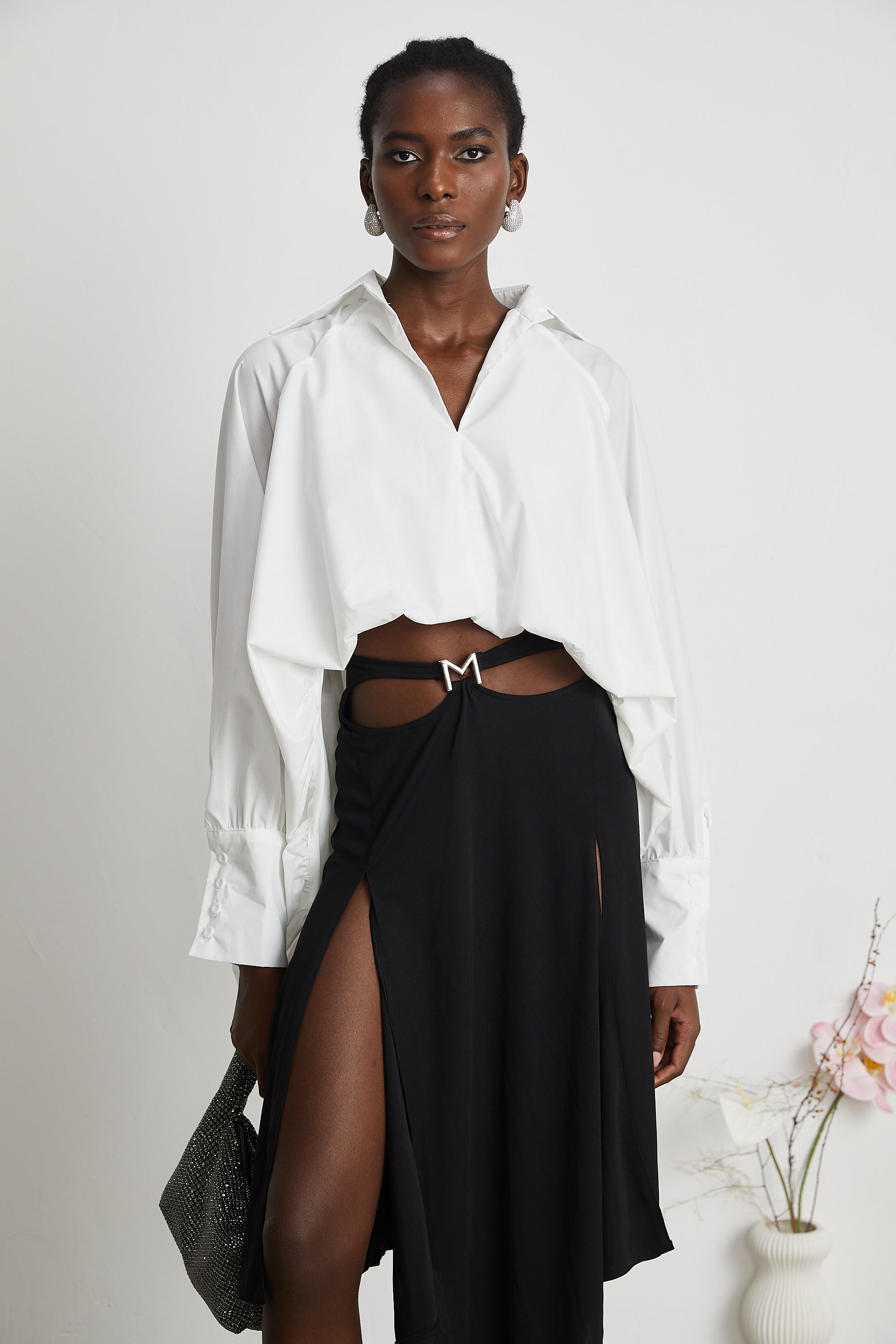 Marion Yüksek-Düşük Kabarık Gömlek