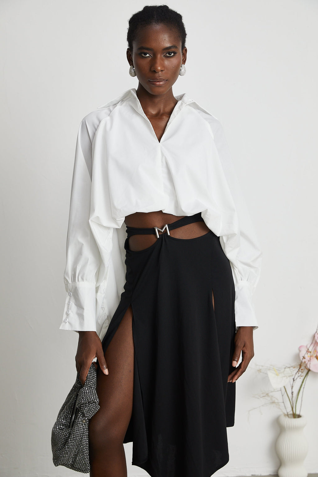 Marion Yüksek-Düşük Kabarık Gömlek