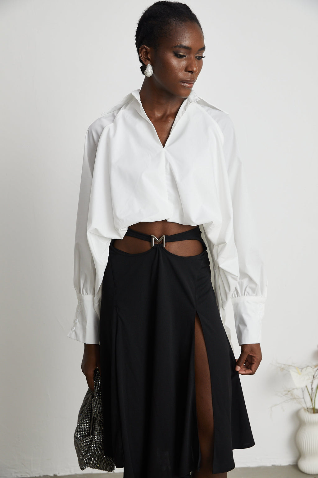 Marion Yüksek-Düşük Kabarık Gömlek