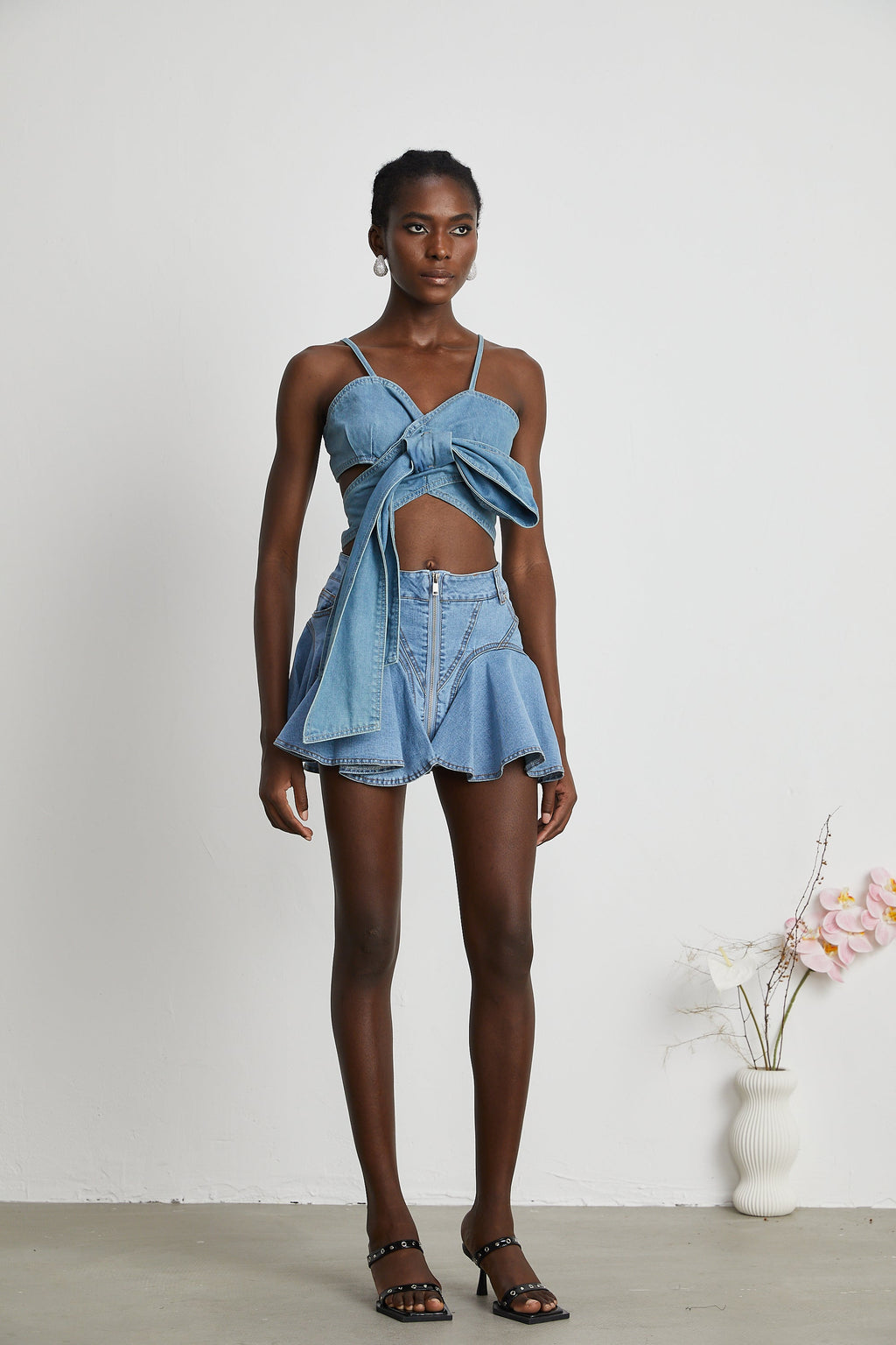 Capucine Denim Etek Kısmı Farbalalı Etek