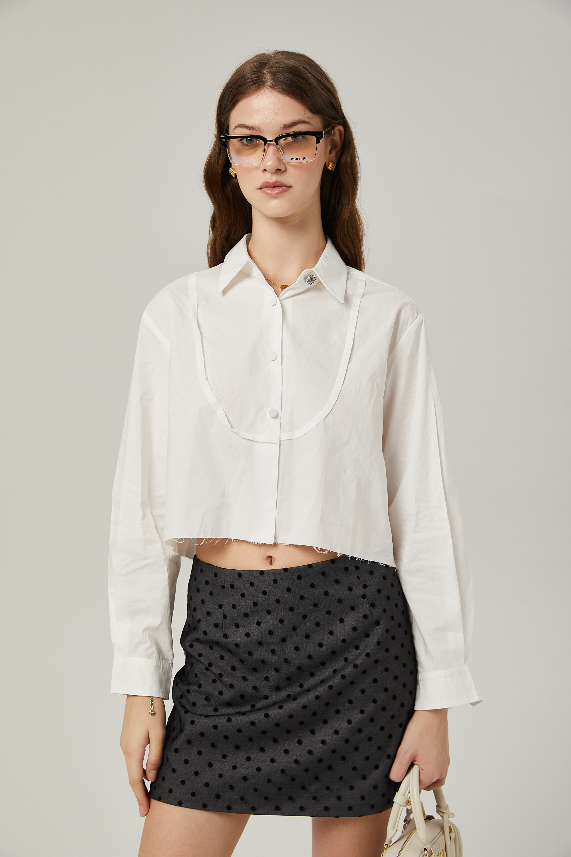 Marie Klasik Yakalı Kısa Gömlek