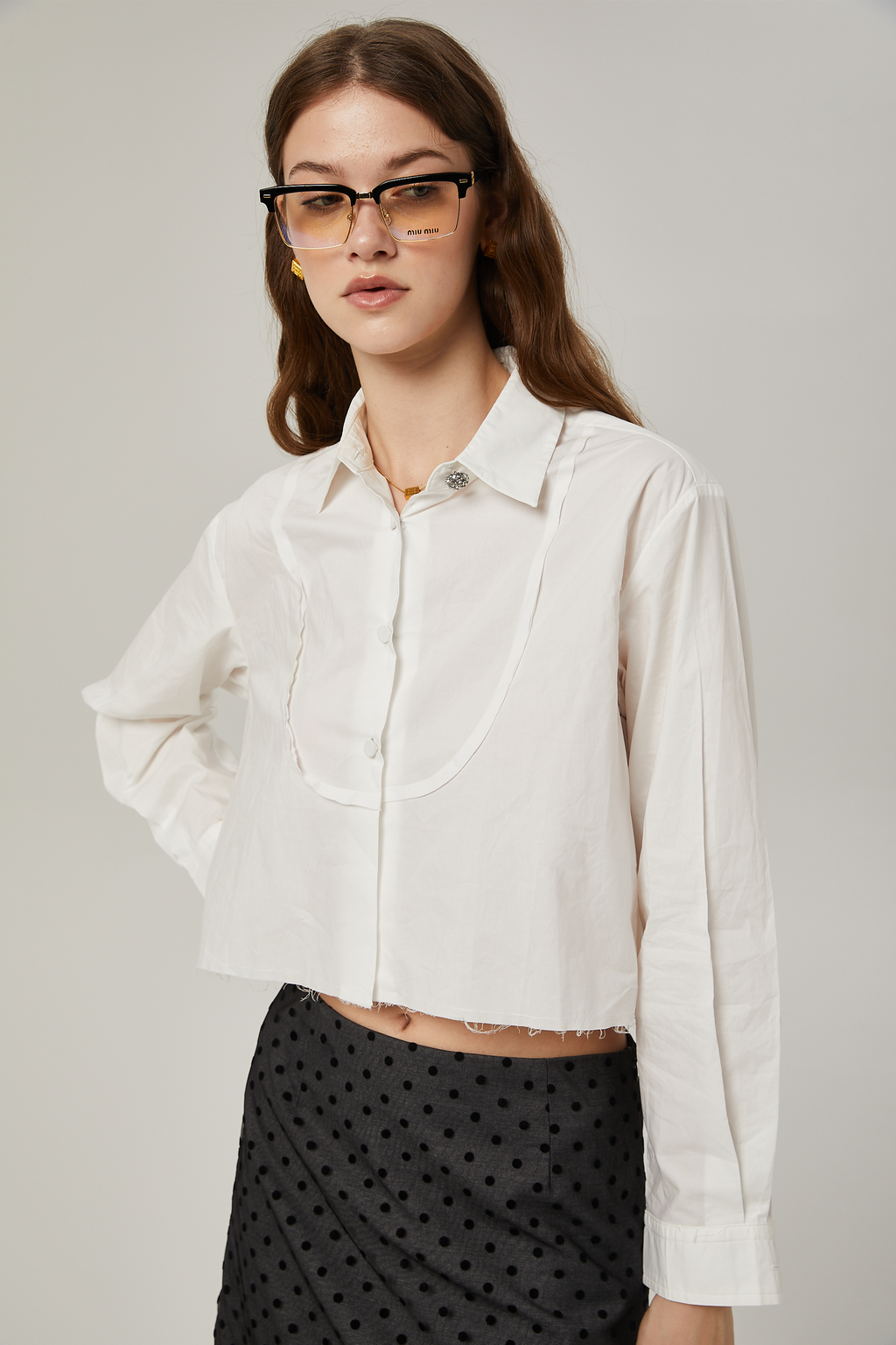 Marie Klasik Yakalı Kısa Gömlek