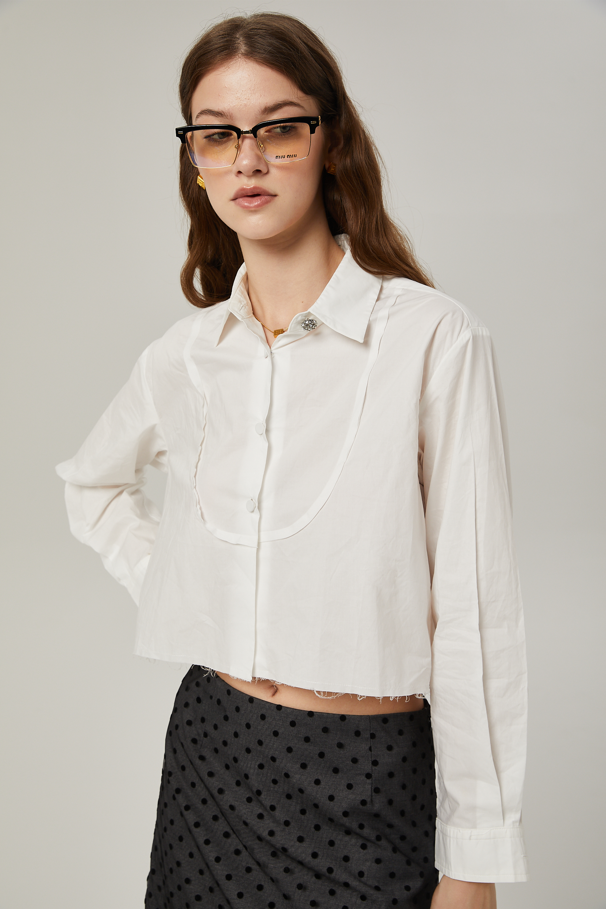Marie Klasik Yakalı Kısa Gömlek
