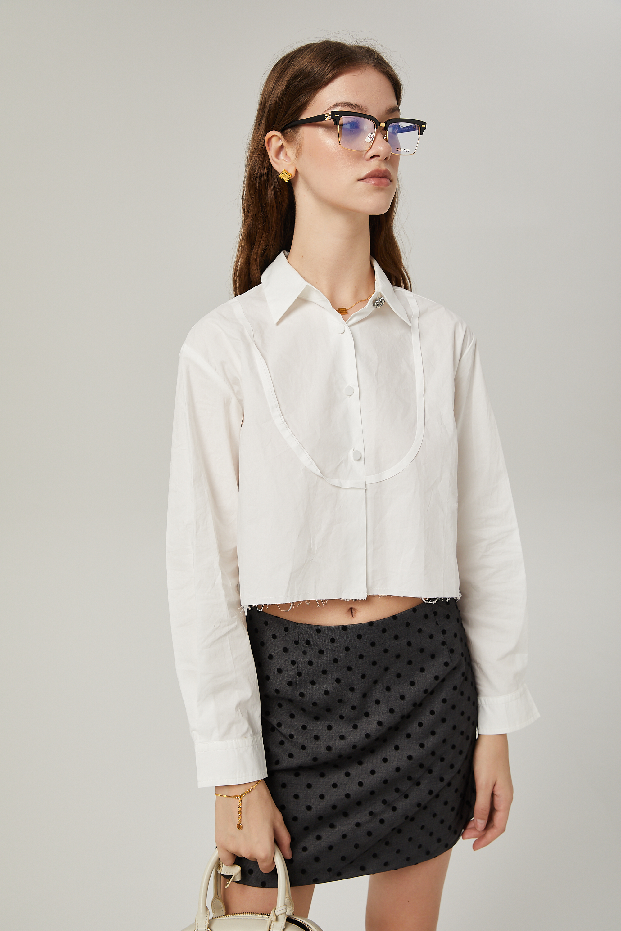Marie Klasik Yakalı Kısa Gömlek