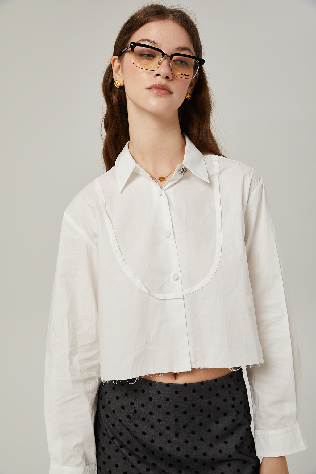Marie Klasik Yakalı Kısa Gömlek