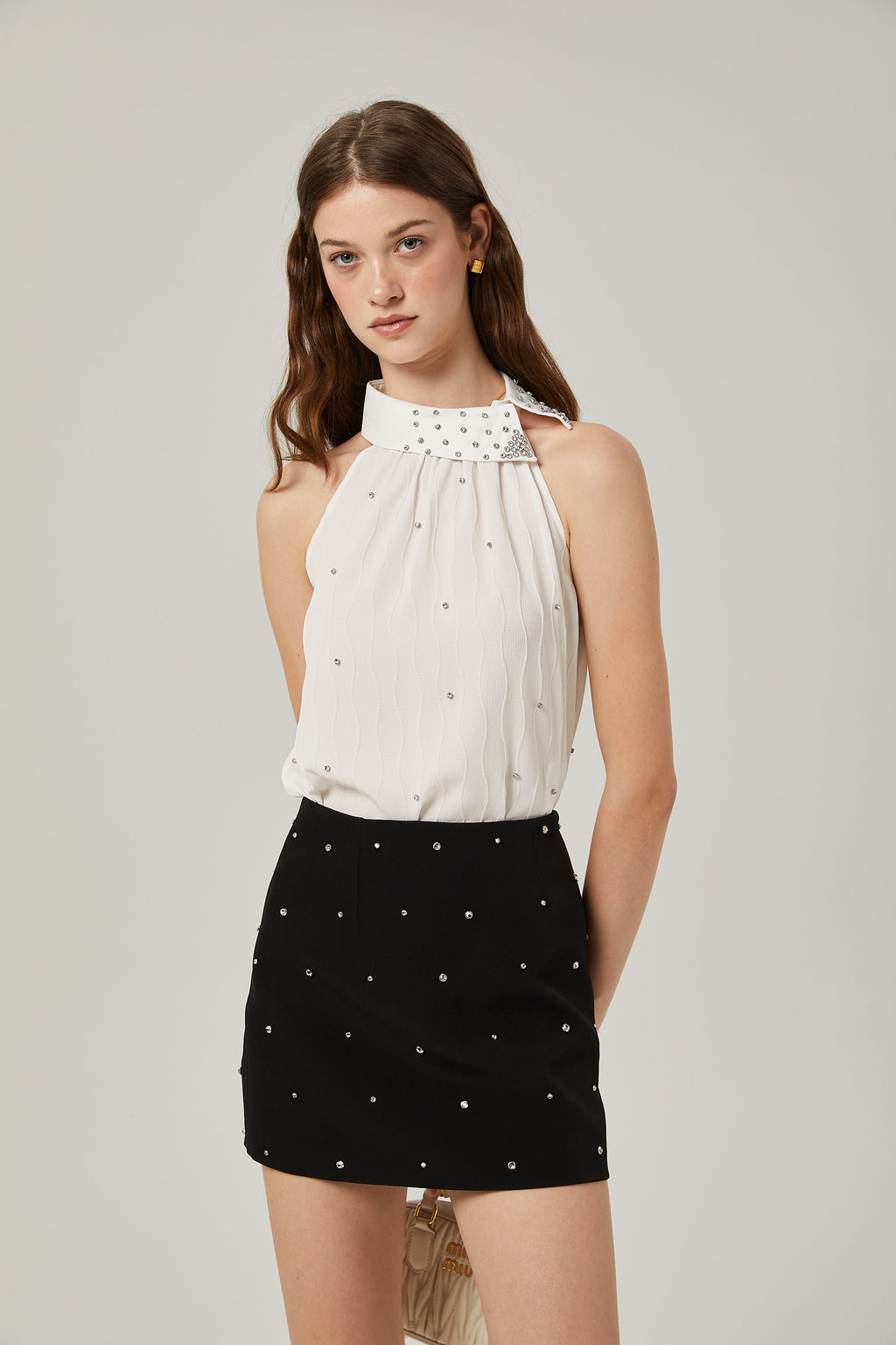 Stéphanie'Nin Kristal İşlemeli Etek