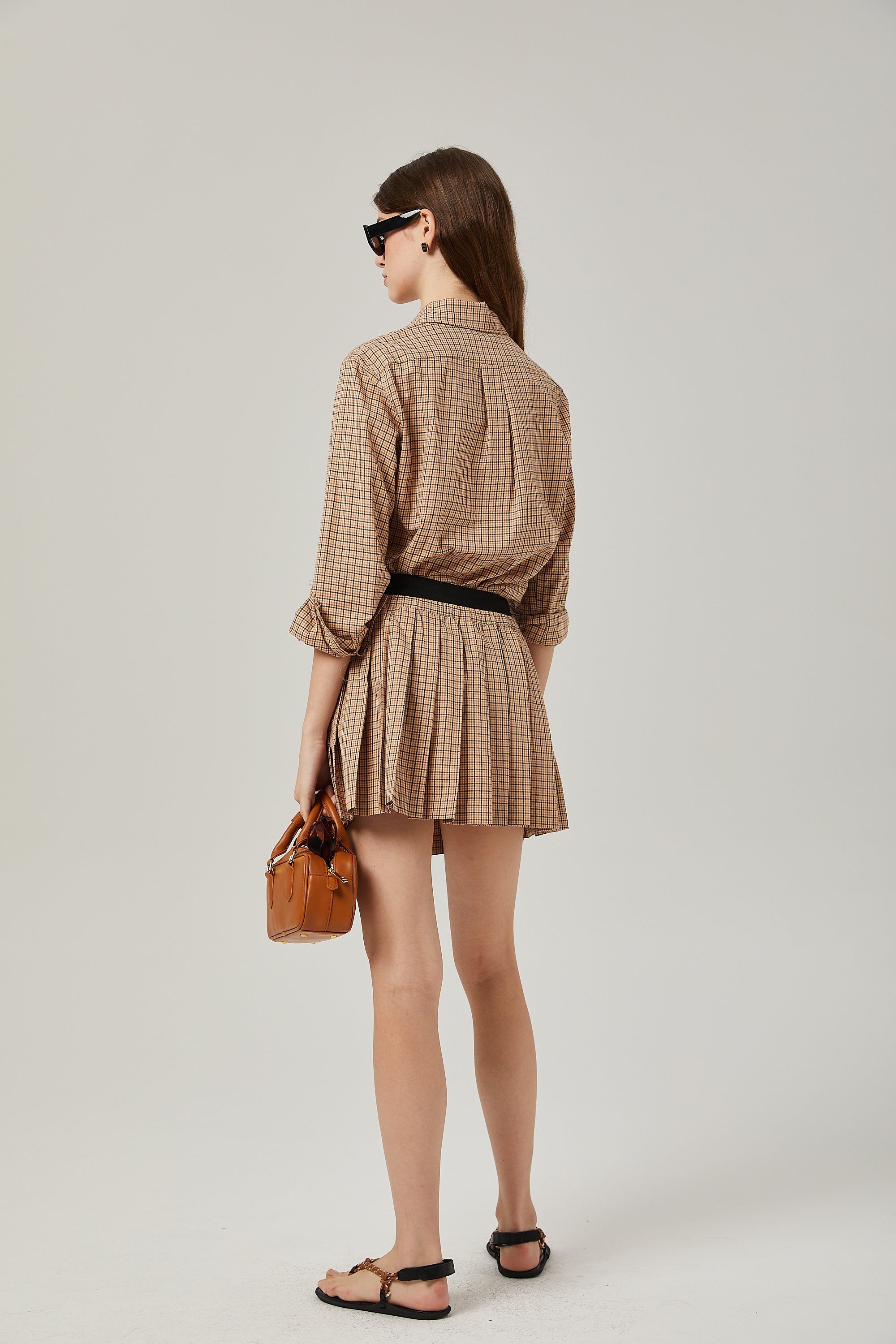 Fabienne Kareli Desenli Pilili Etek