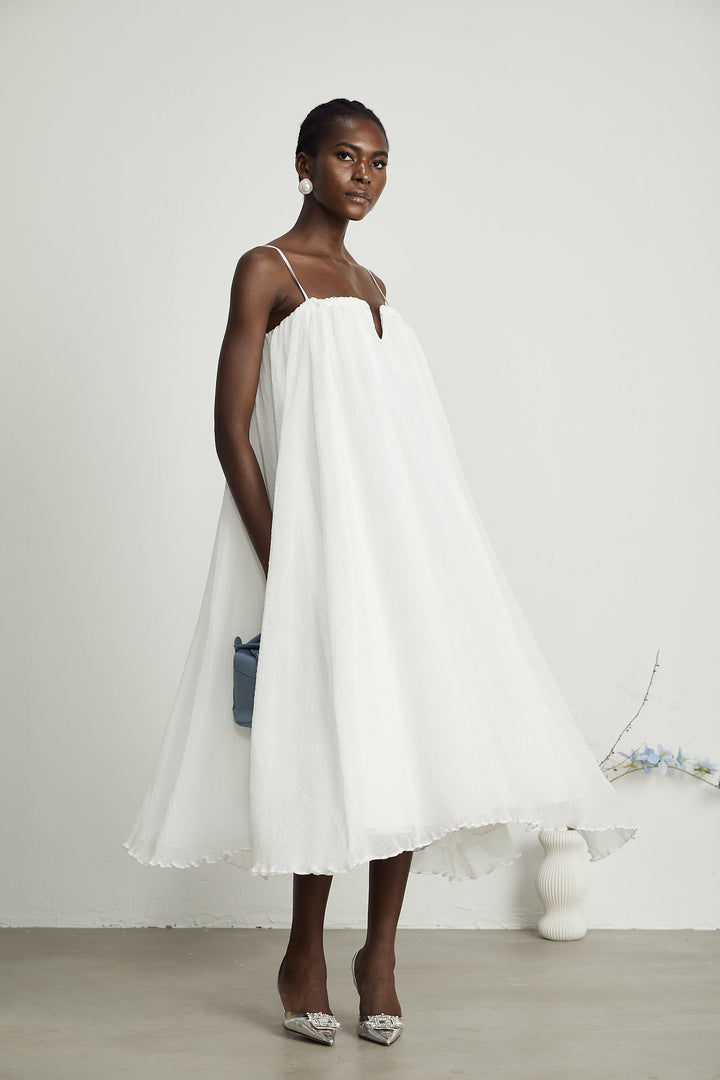 Clothilde Tül Pilili Mini Elbise