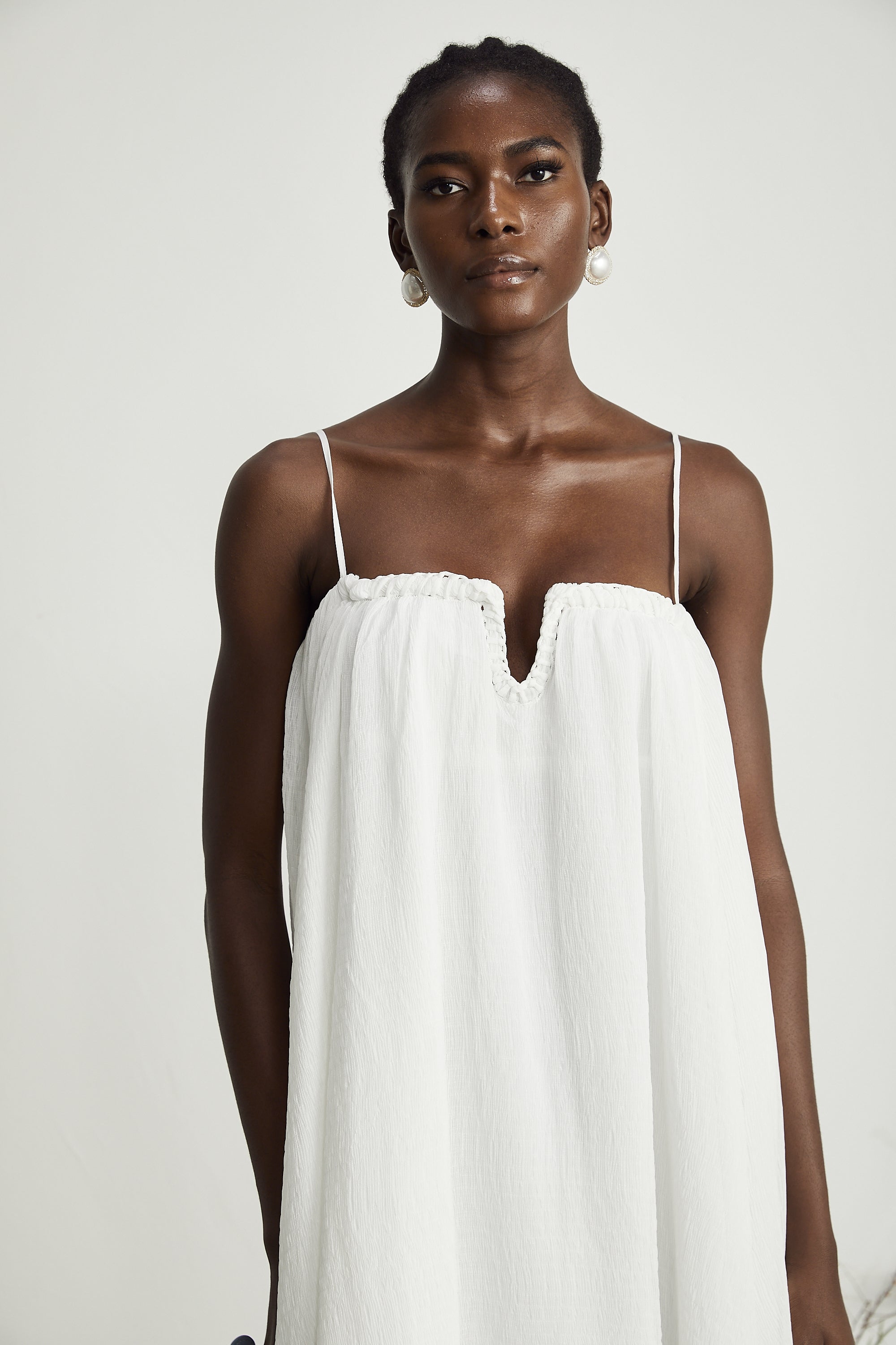 Clothilde Tül Pilili Mini Elbise