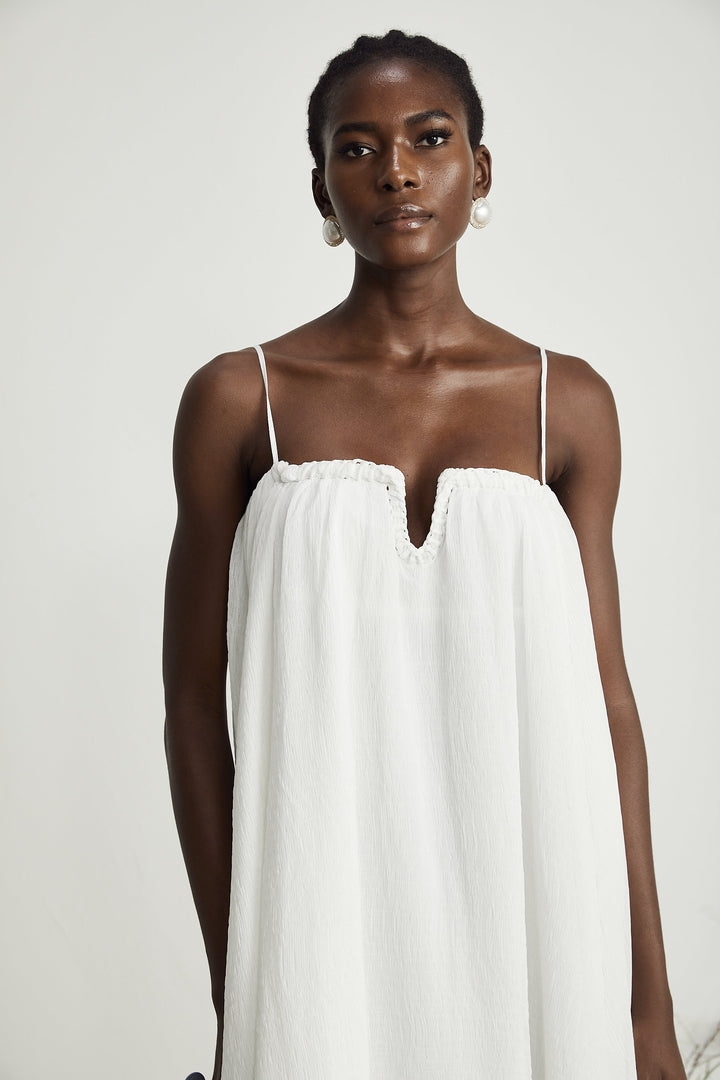 Clothilde Tül Pilili Mini Elbise