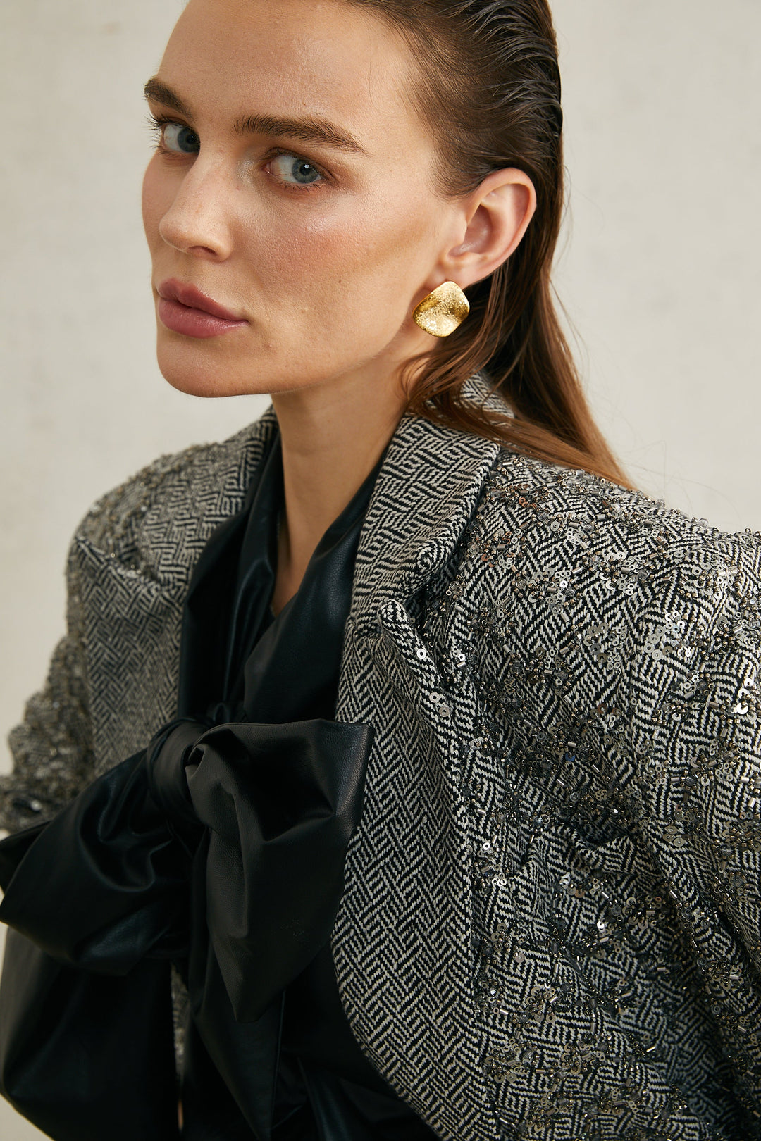 Solène Balıksırtı Desenli Blazer