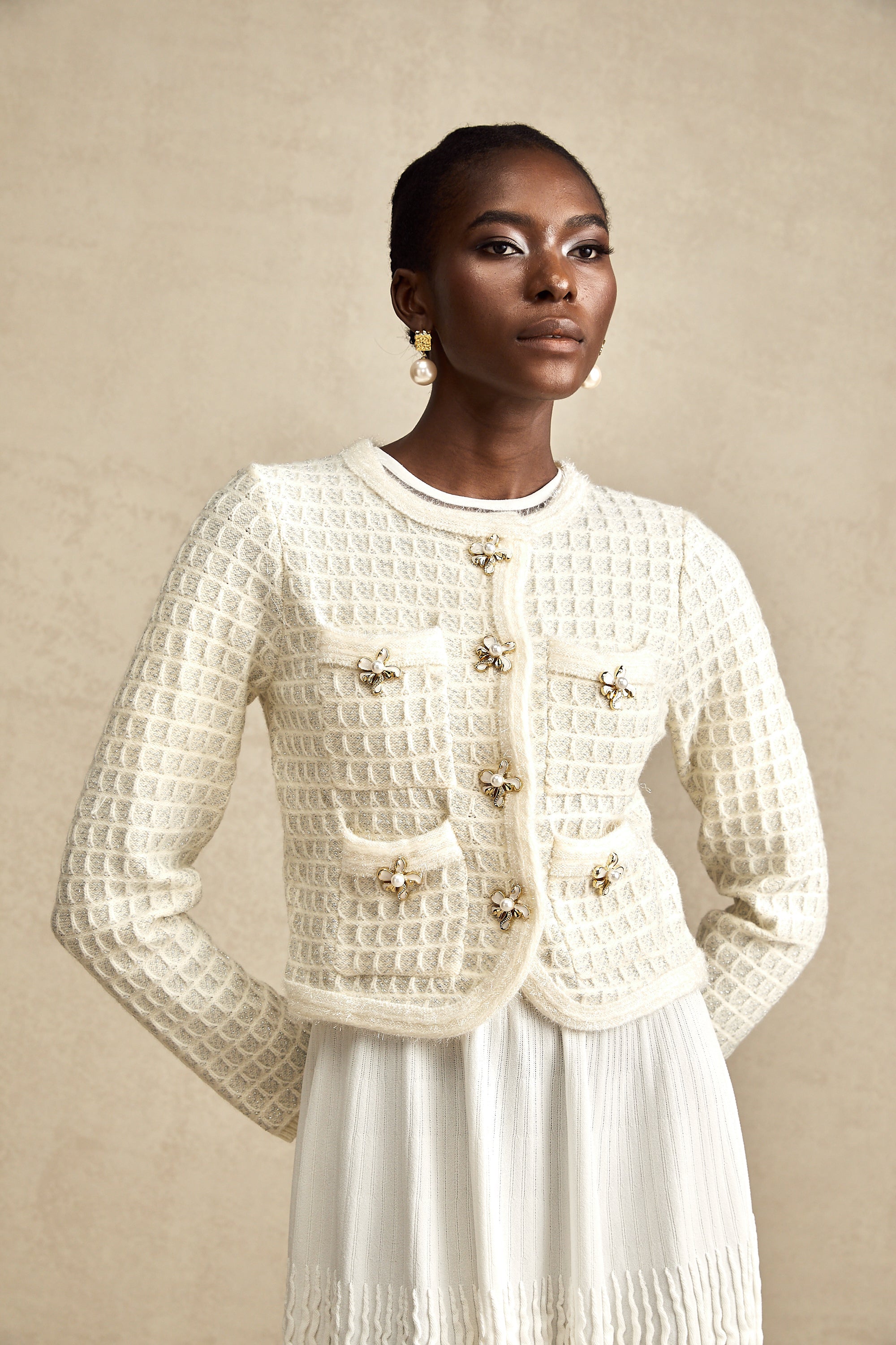 Lisette Tek Sıralı Örgü Hırka