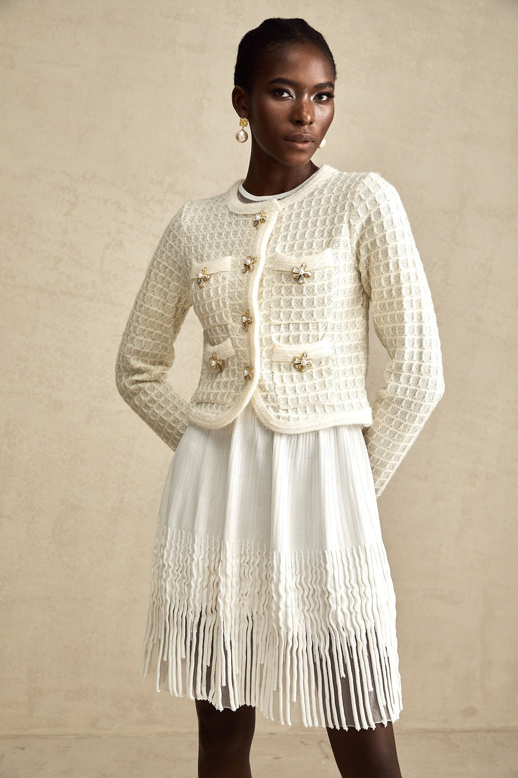 Lisette Tek Sıralı Örgü Hırka