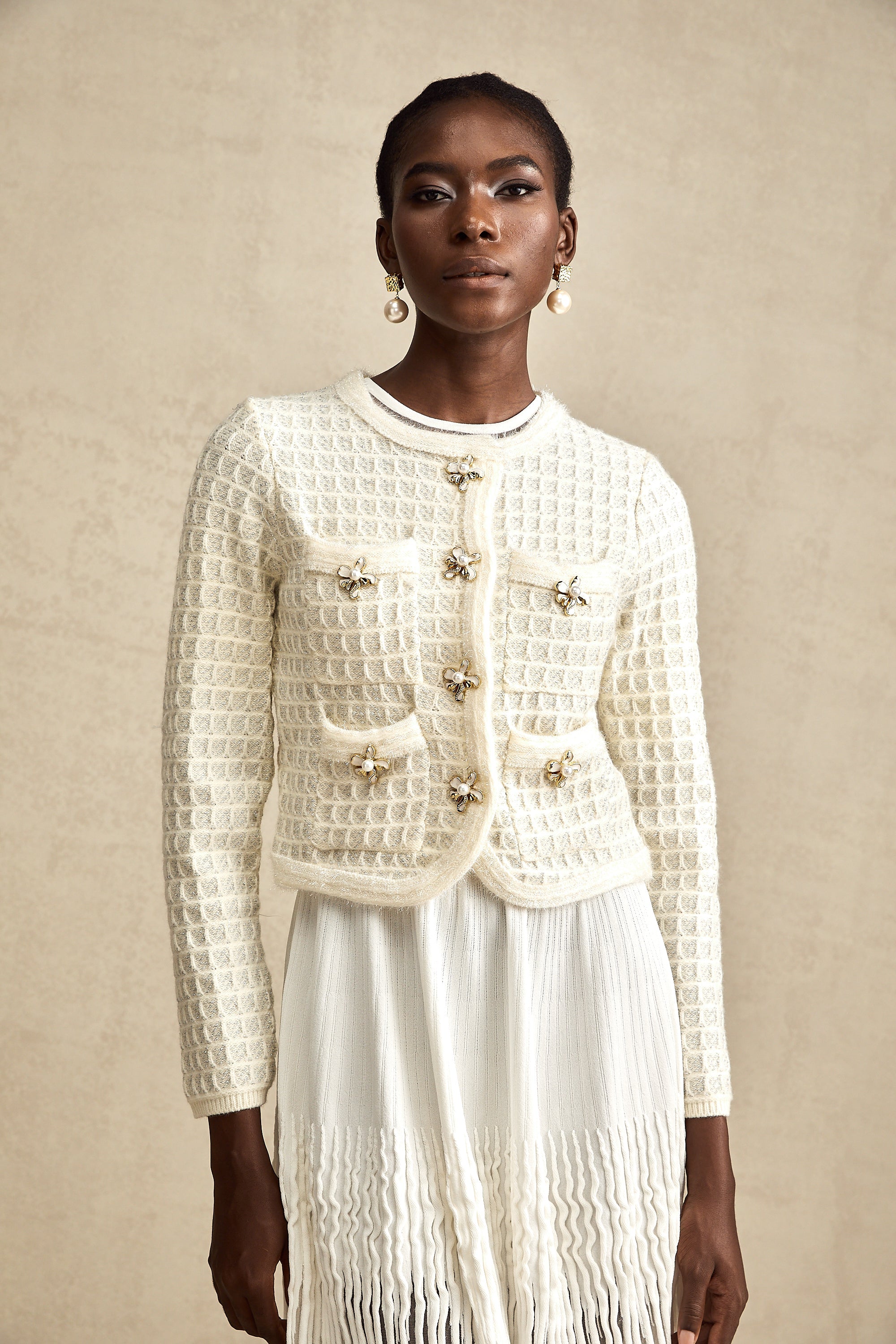 Lisette Tek Sıralı Örgü Hırka