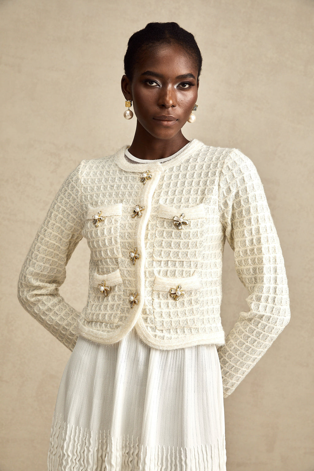 Lisette Tek Sıralı Örgü Hırka