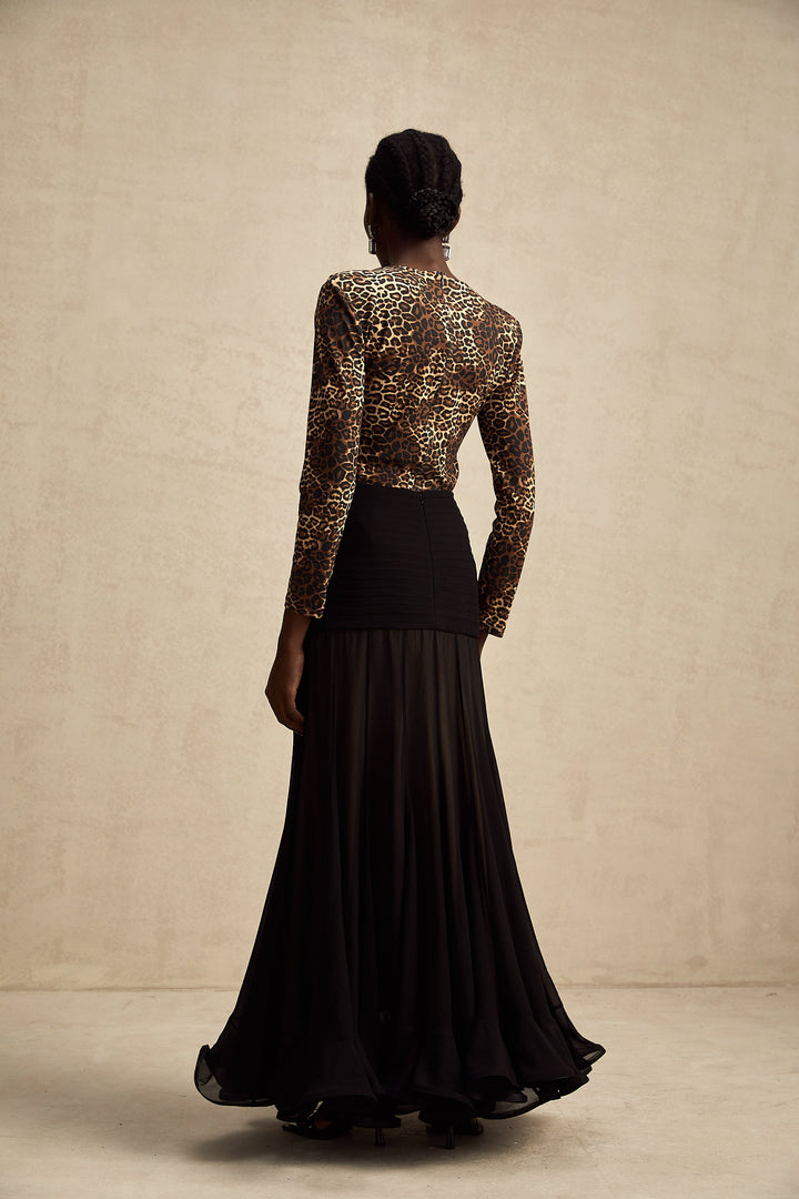 Lise Leopar Desenli Body