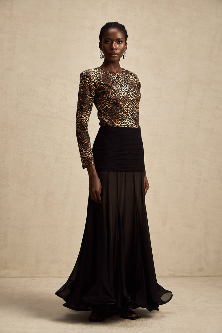 Lise Leopar Desenli Body